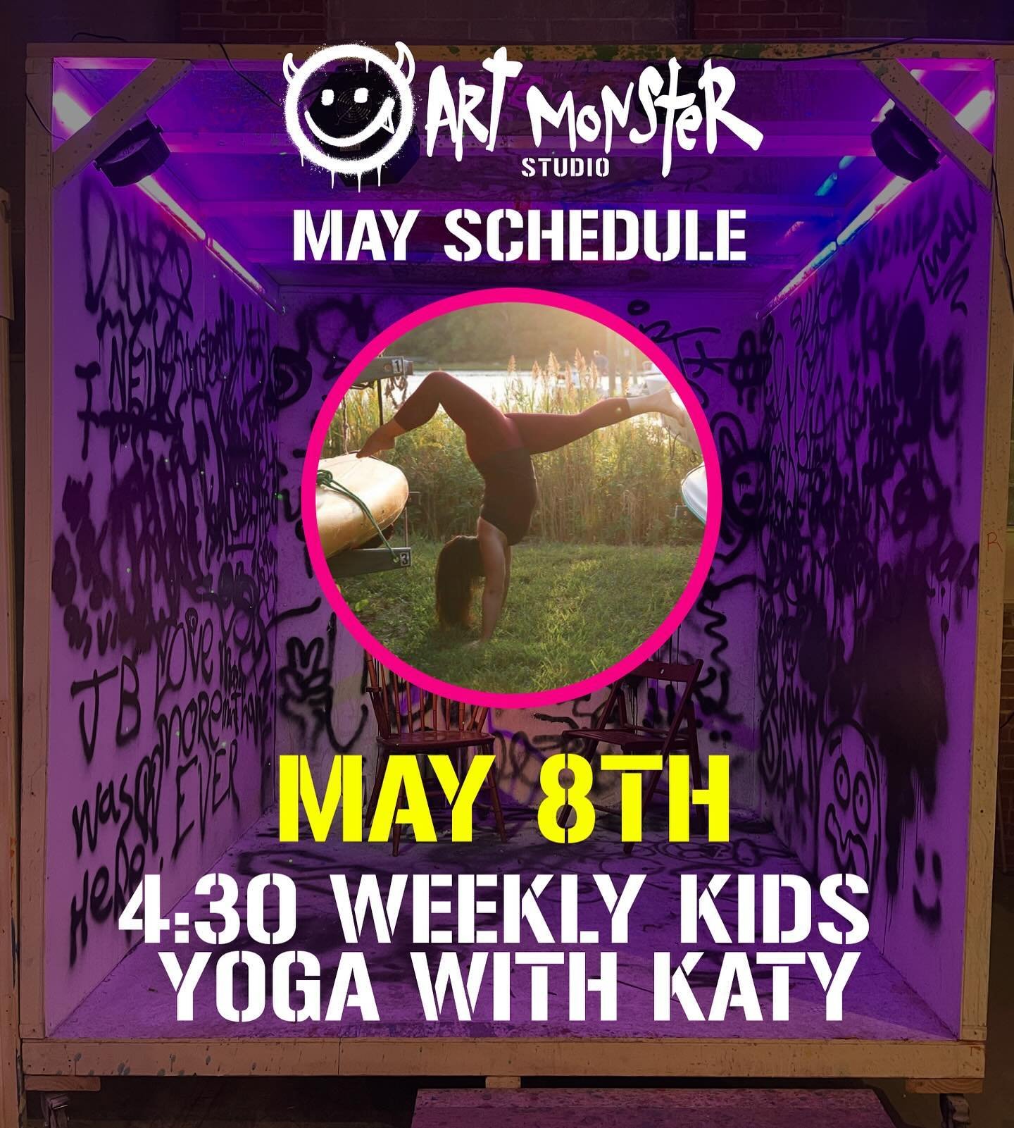 Weekly kids yoga with @katy.kerschner starts this Wednesday! 🙏🏽❤️