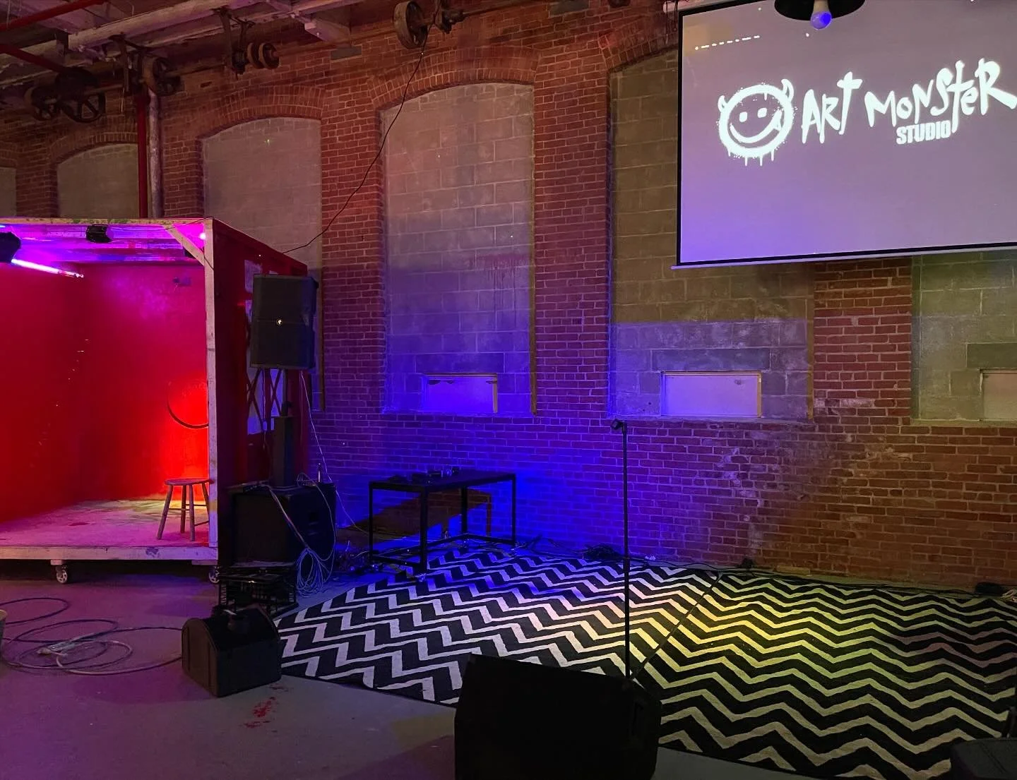 Getting ready - Join us and @louderthanlovepresents tomorrow night for our DIY show - Hosting 4 indie rock bands @autumnrhythmm @impound203 @actuallytilt @softspottheband tix and info in the link in our bio