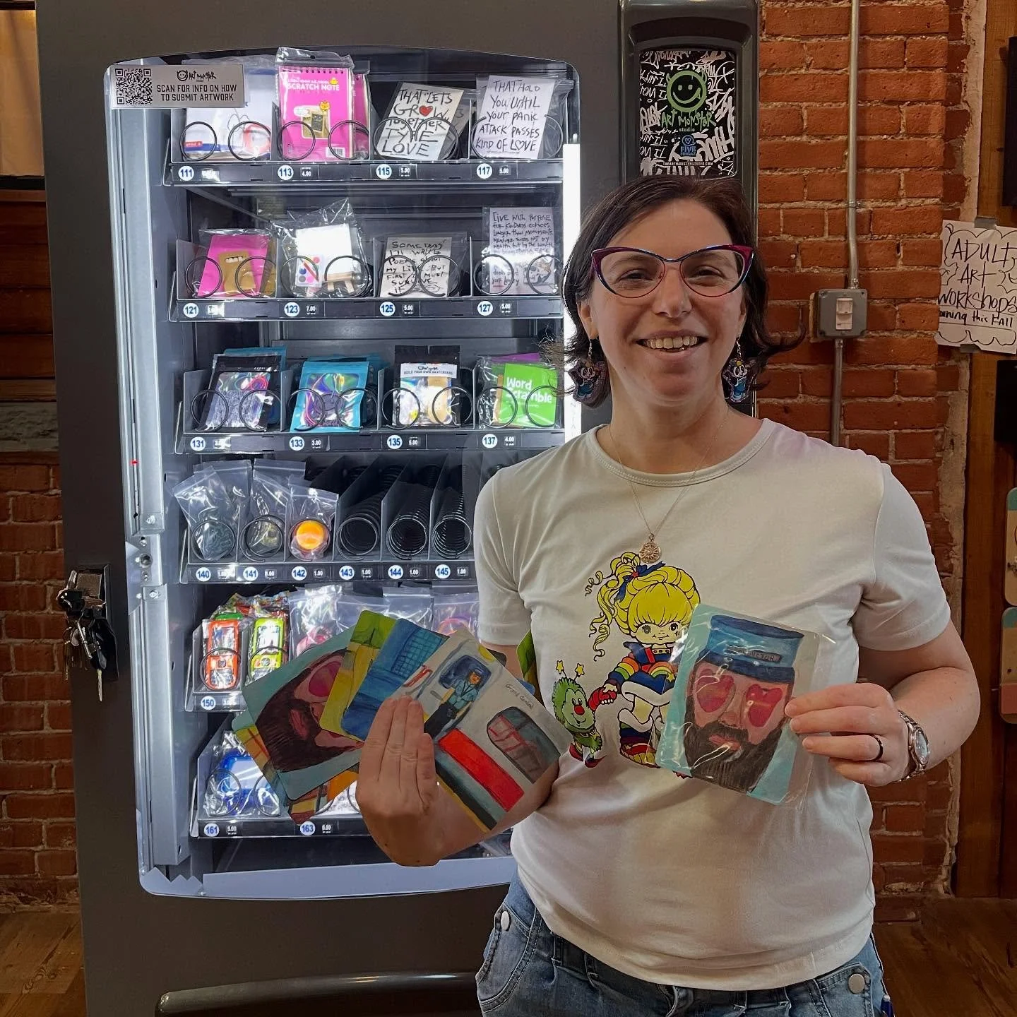 Another new artists (Vanessa Love) will be added next week to the @littleartbodega art vending machine in Norwalk CT. Swing by and support local art