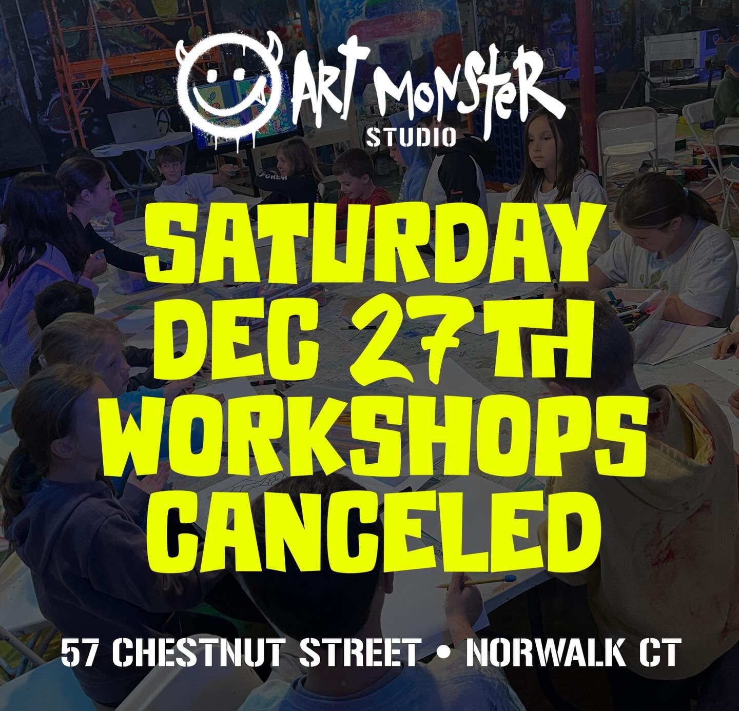 Due to the snowstorm our Saturday workshops will be canceled. If you have already registered we will honor it next week! Be safe.