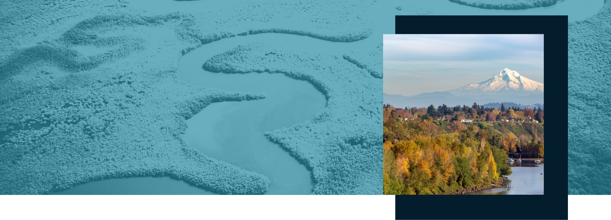 Hero header with Mt Hood photo