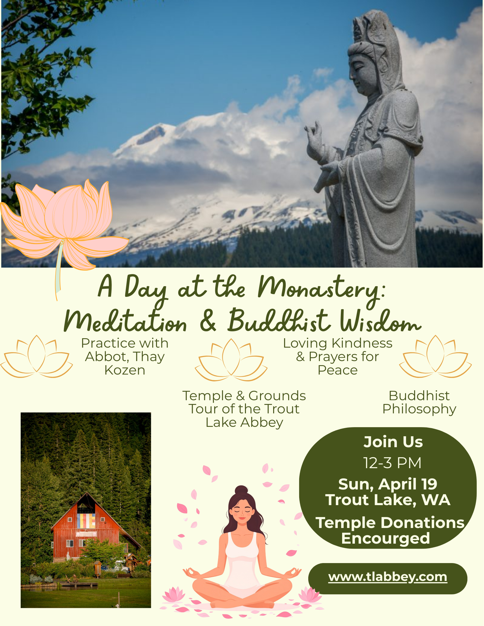 A Day at the Abbey: Meditation & Buddhist Wisdom