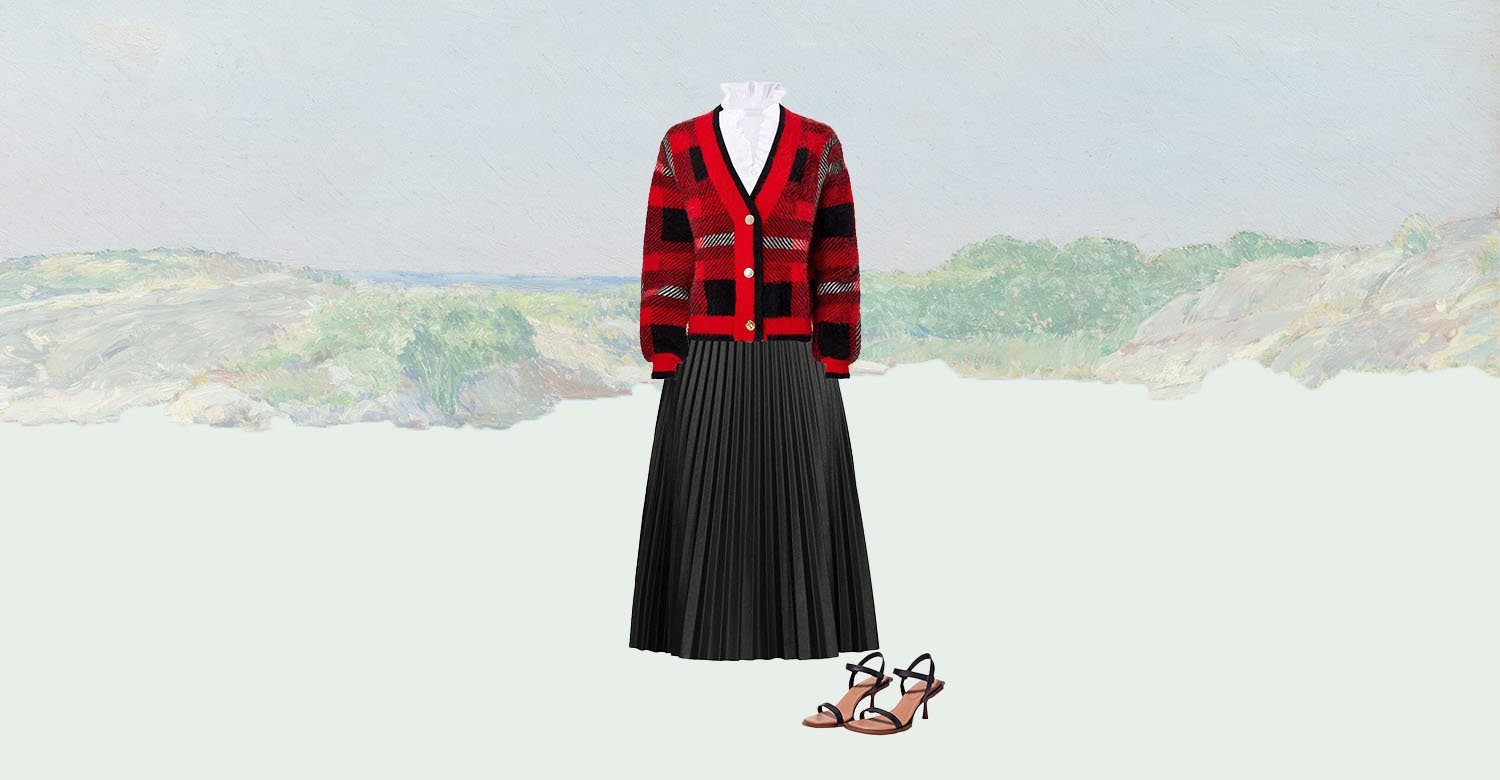 Pleaded skirt set ( black) main image 1