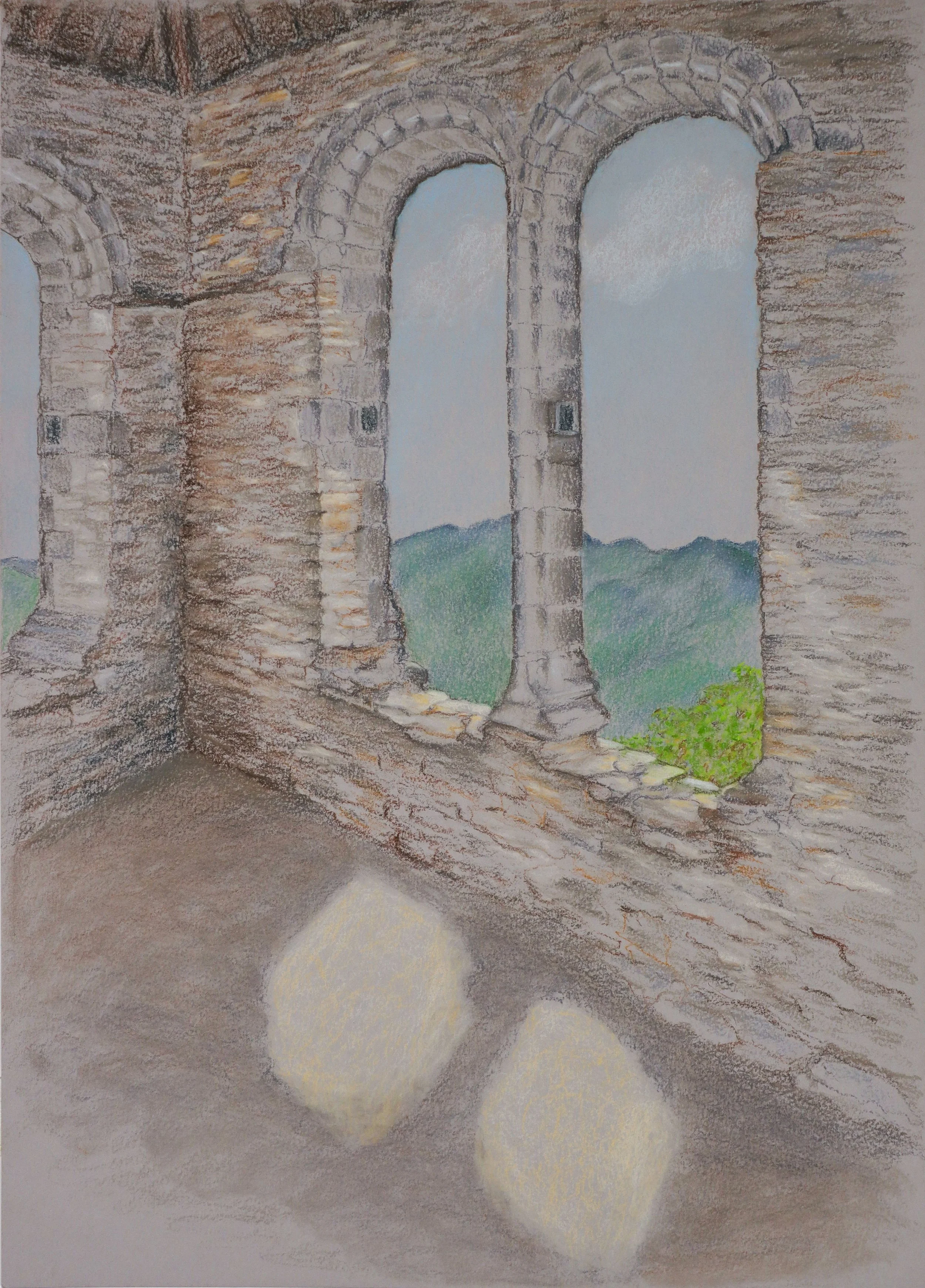 Clocher du St Marcel de Fontfouilhouse 44cm x 56cm