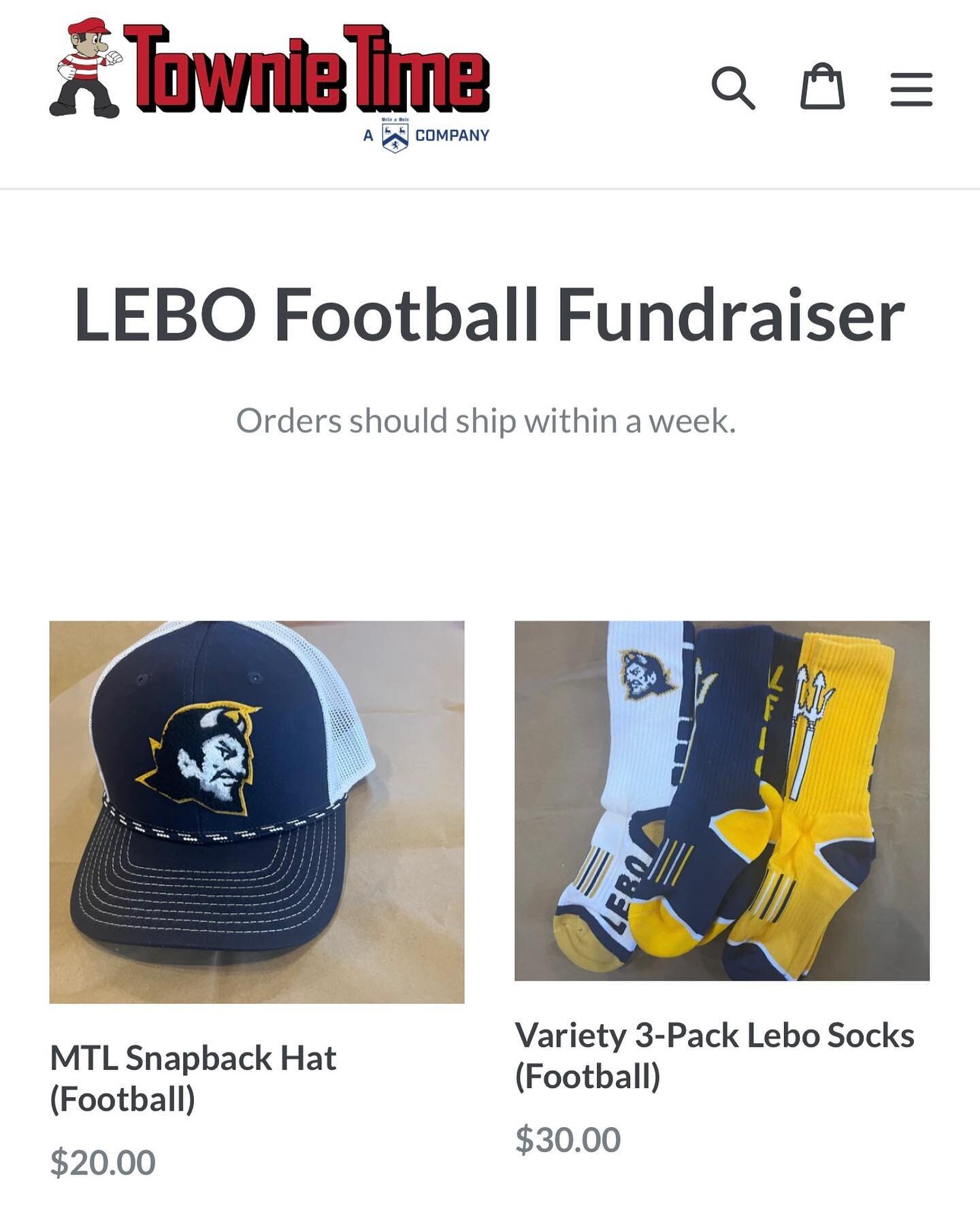 Looking for some new Lebo Football swag? Follow the link below or click the link in our bio to grab some new gear!

https://townietime.com/collections/football-fundraiser

#LetsGoLebo #LeboYouthFootball #LeboFootball #LeboSwag