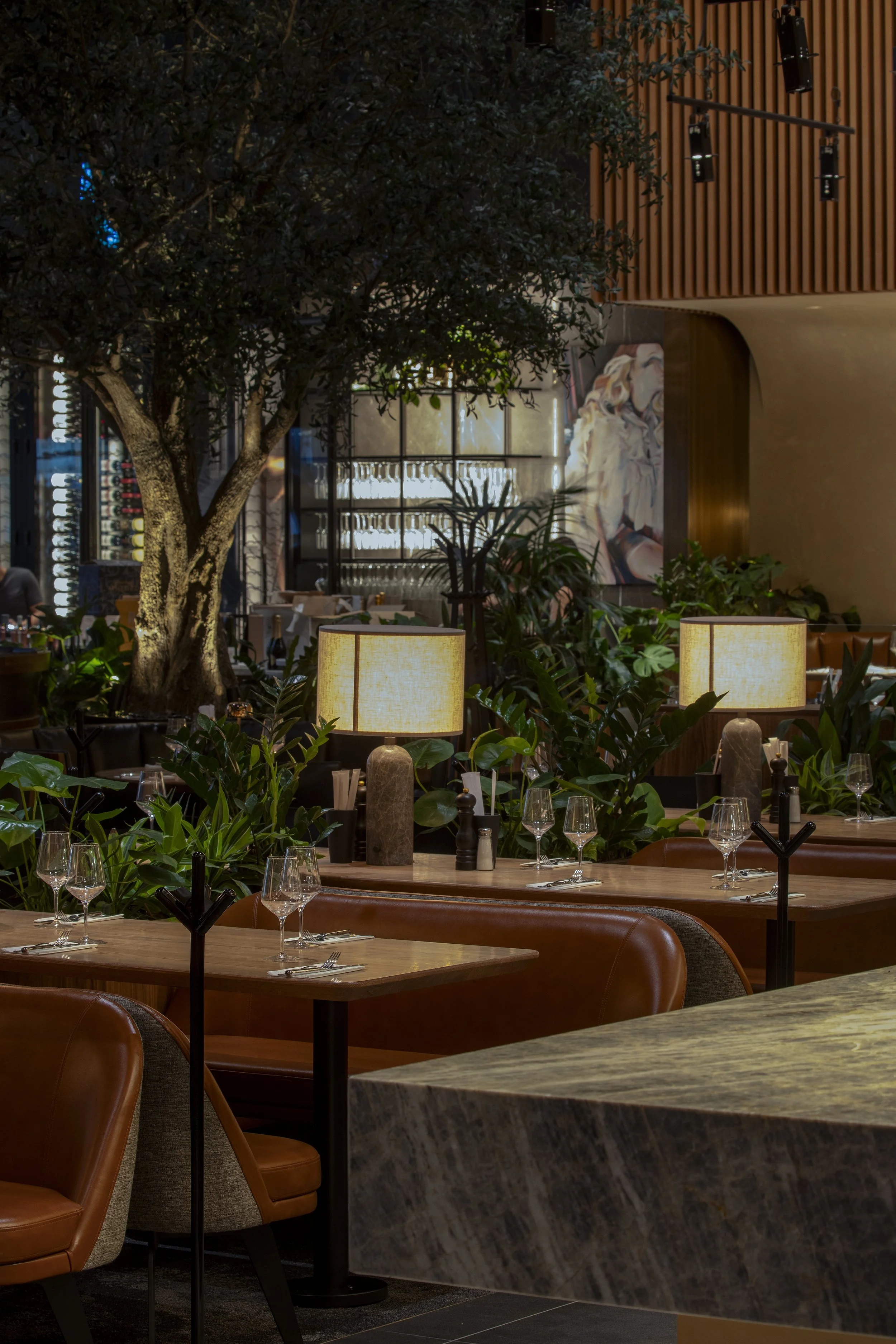 Inside of the restaurant