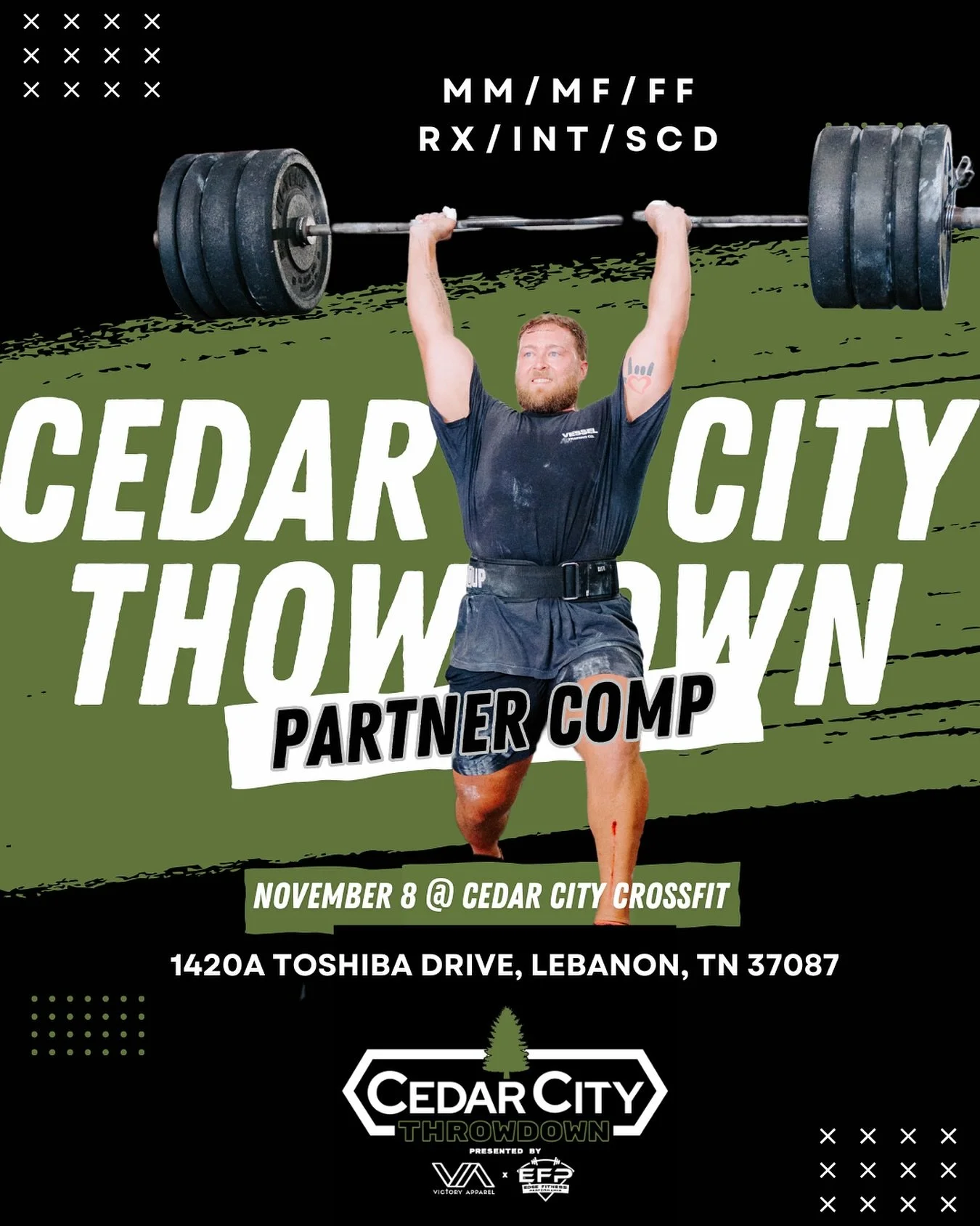 Cedar City Throwdown is back November 8th!! Cash prizes for all RX divisions. Another workout release dropping soon! Follow @cedarcitythrowdown for all updates and workout releases!

Visit link in bio to sign up. 🔗