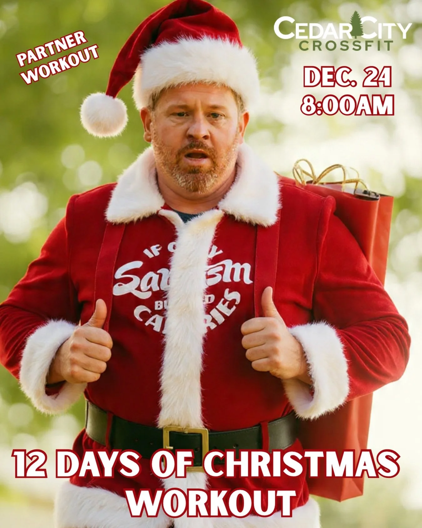 12 Days of Christmas Workout 🎄 Join us on Christmas Eve at 8am for our annual Christmas partner workout!! As always, it will be a fun one 💪🏼 🎅🏼