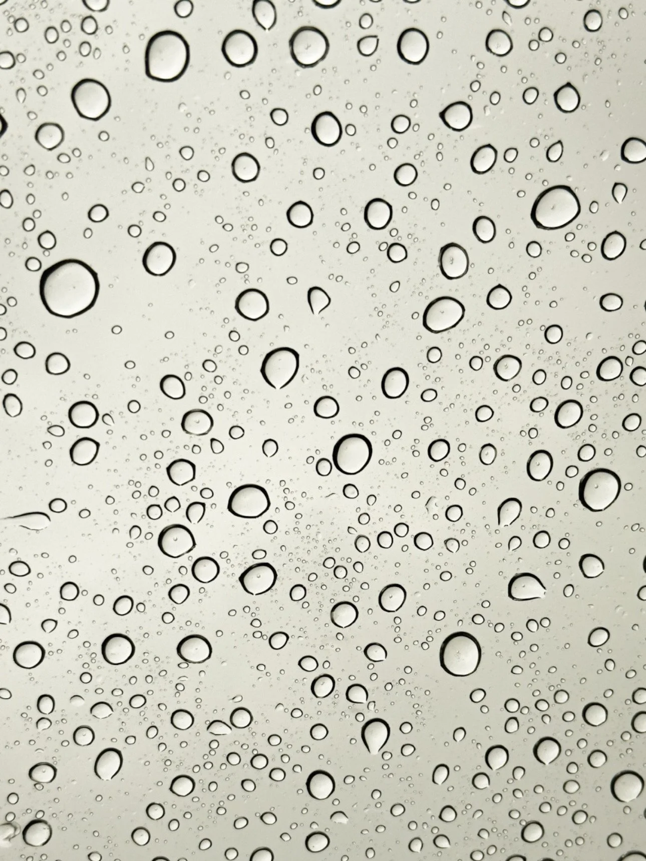 Rain on the car roof.