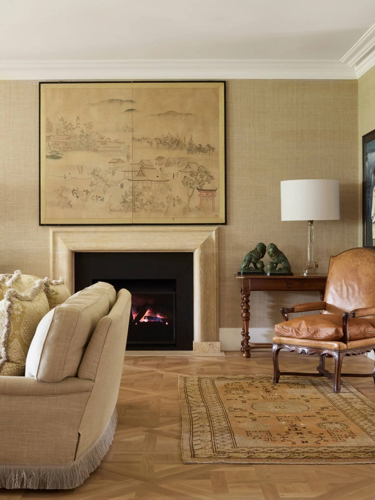 Loving how the living room came together in our Bellevue Hill project. Soft neutrals, layered textures, and a cozy fireplace make it the perfect place to relax #prosperprojects

Designer @marcomeneguzzidesign 
Photography @prueruscoe