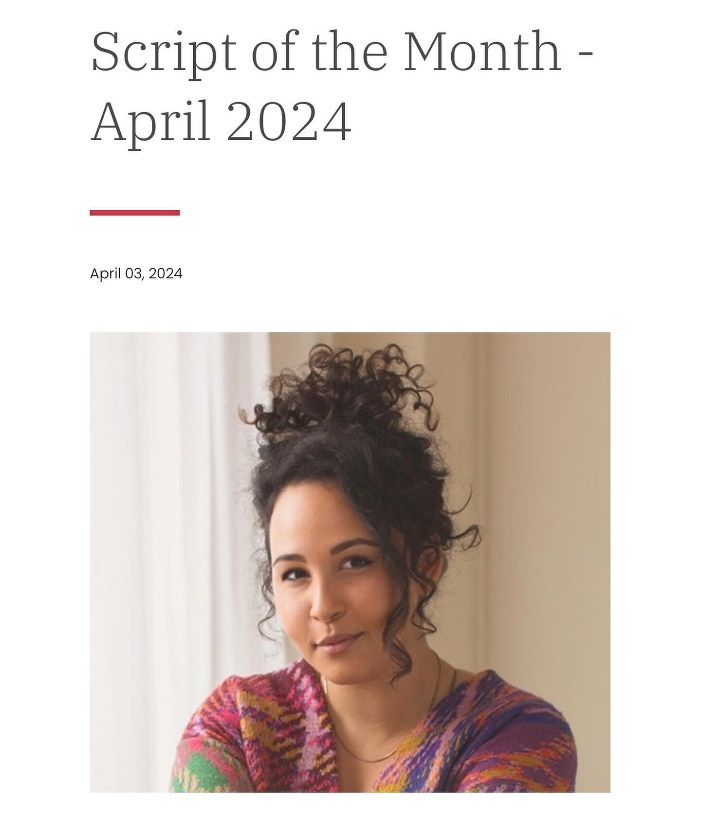 A big thank you to @writers_guild_of_canada and the IDEA Committee for nominating my pilot script as April&rsquo;s WGC Script of the Month! I created this series because I&rsquo;ve never seen the biracial African Canadian experience represented in fi