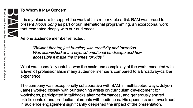 BAM Letter of Supprt