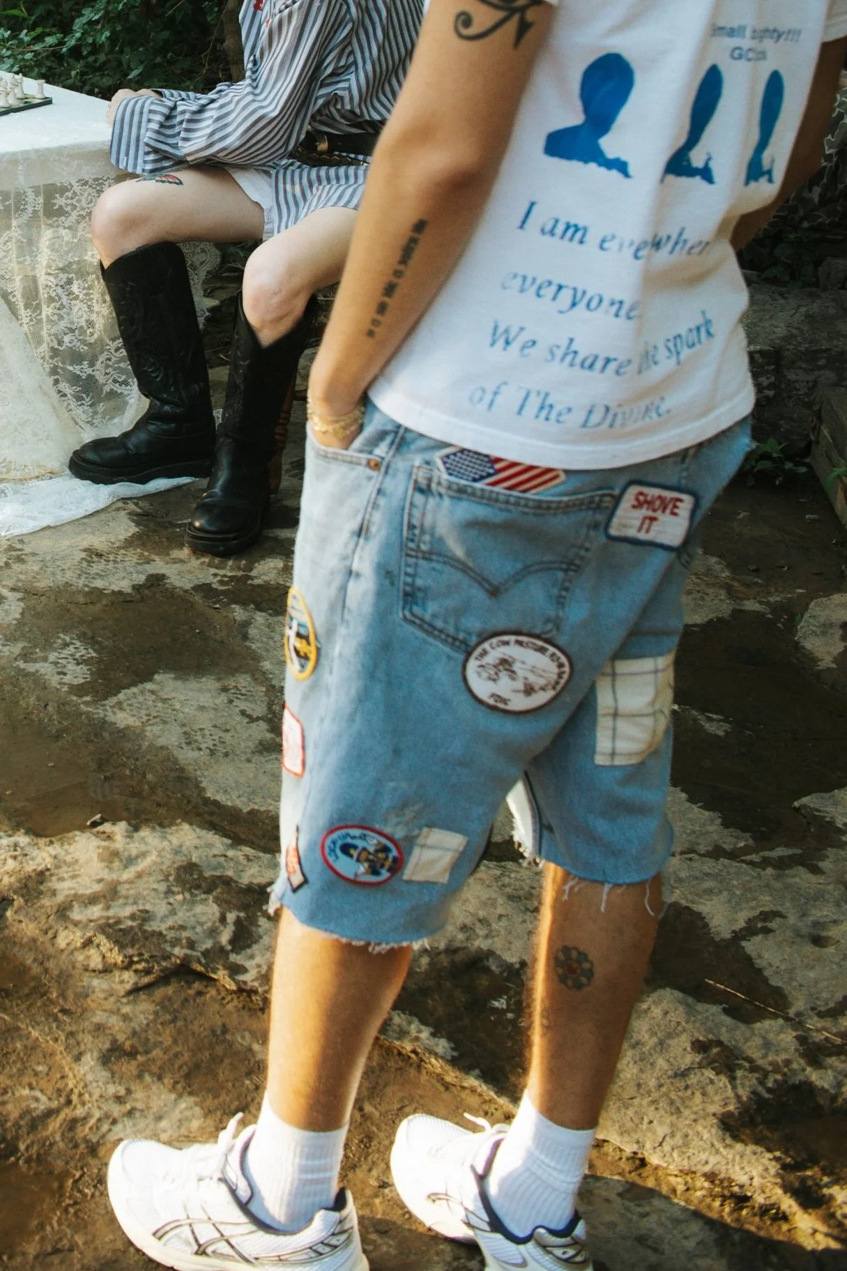 PATCHED, upcycled jorts