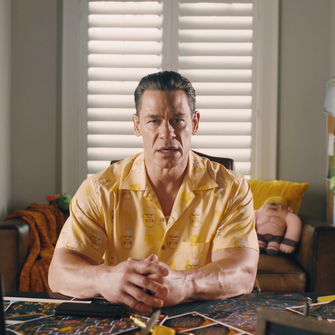 John Cena hides from Cody Rhodes in Clash of Clans
