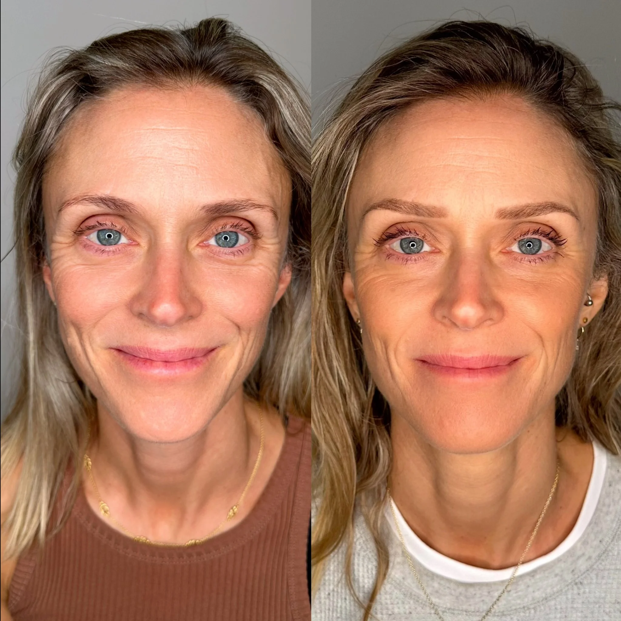 Wanaka before and after brow tattoo, Wanaka Ombre brows, wanaka natural tattooed brows, wanaka natural brows, brows for blondes