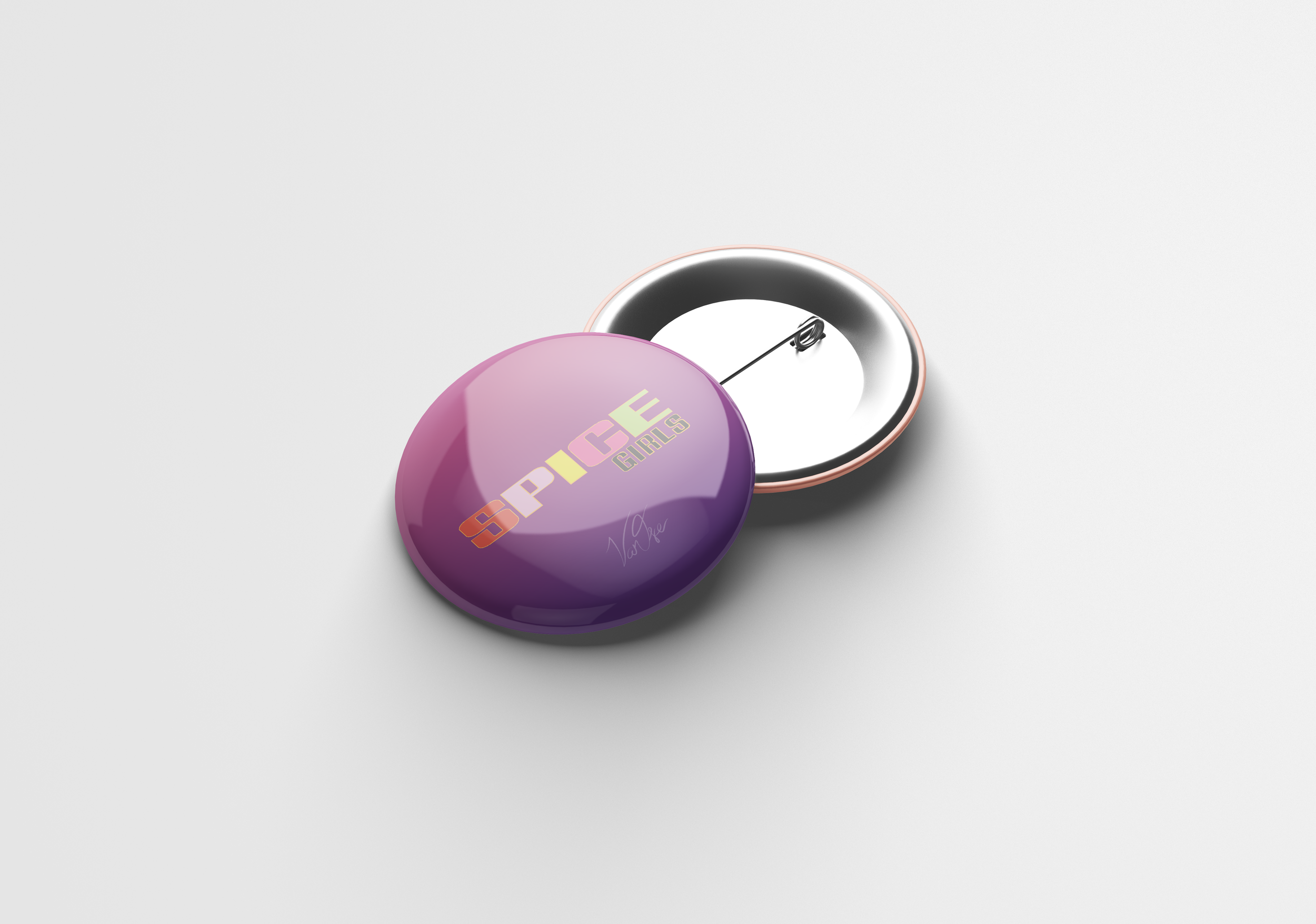 "Spice Girls" Logo Button Design