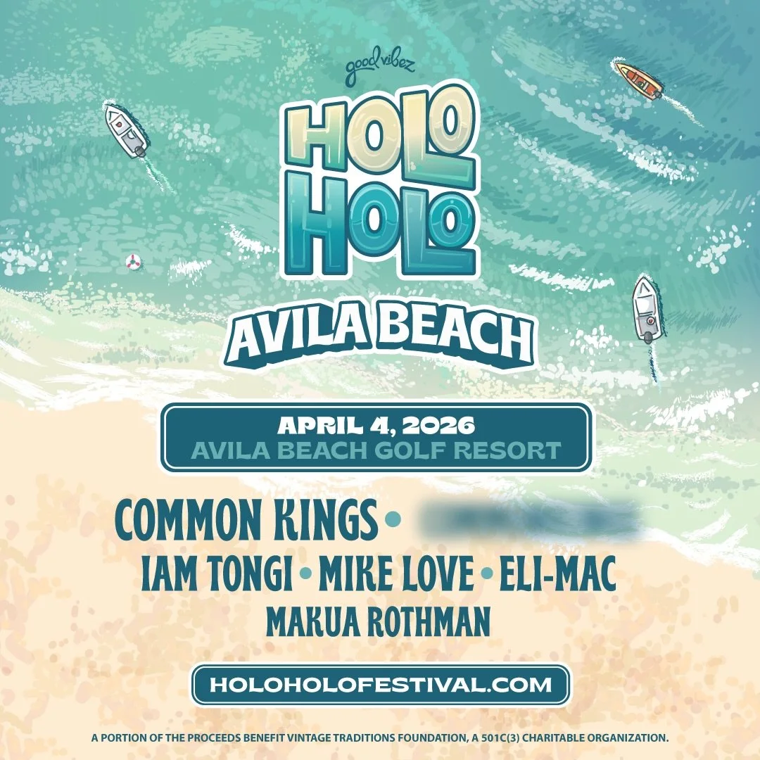Grateful to be playing @holoholofest Avila Beach on April 4th ❤️❤️
Tickets on sale this Friday 🙏