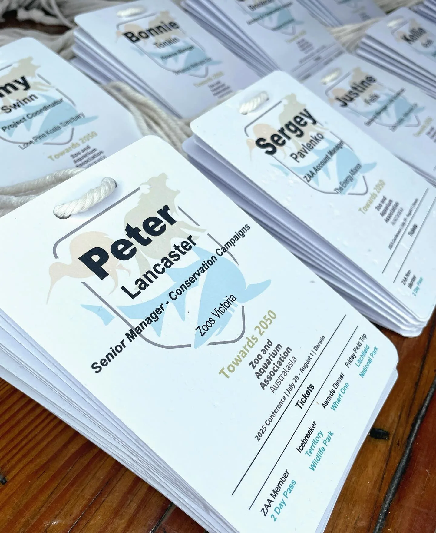 From waste bin to badge.
Handmade A6 badges (yep, from office  waste) + 100% biodegradable cotton lanyards = one seriously sorted event.
Pre-assembled. Alphabetical. Event-ready.
We do it all, so you don’t have to.
#sustainableevents #ecobad
