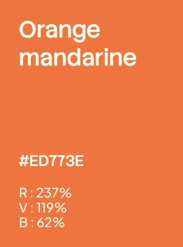 Couleur identitaire de Carhat, le orange mandarine