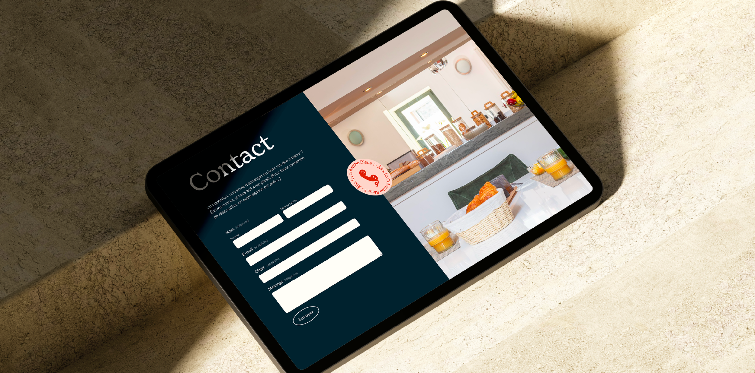 Réservation en ligne via Lodgify pour la maison d'hôtes La Colombe Bleue