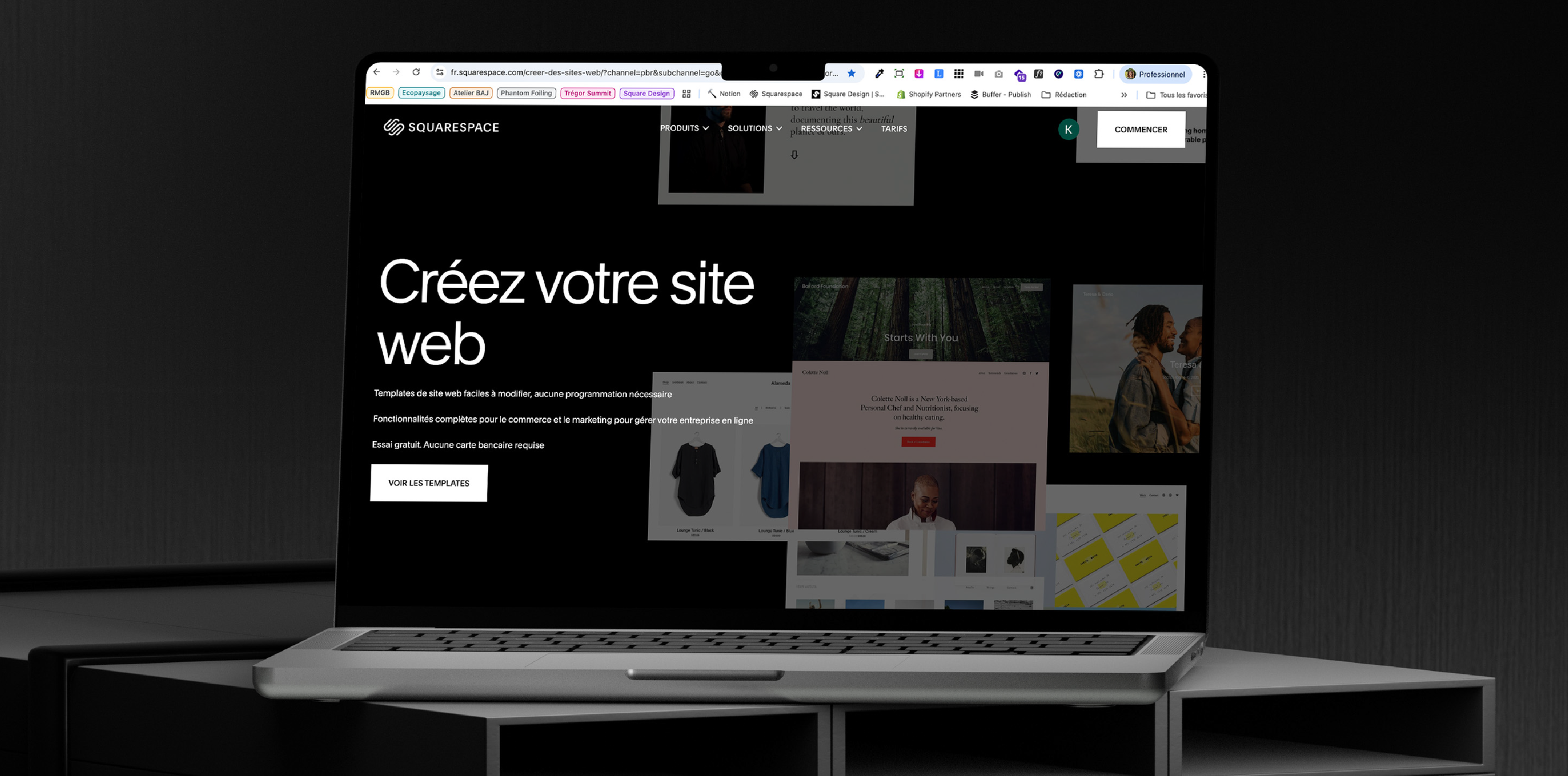 Square Design vous conseil Squarespace, plateforme de design web no-code
