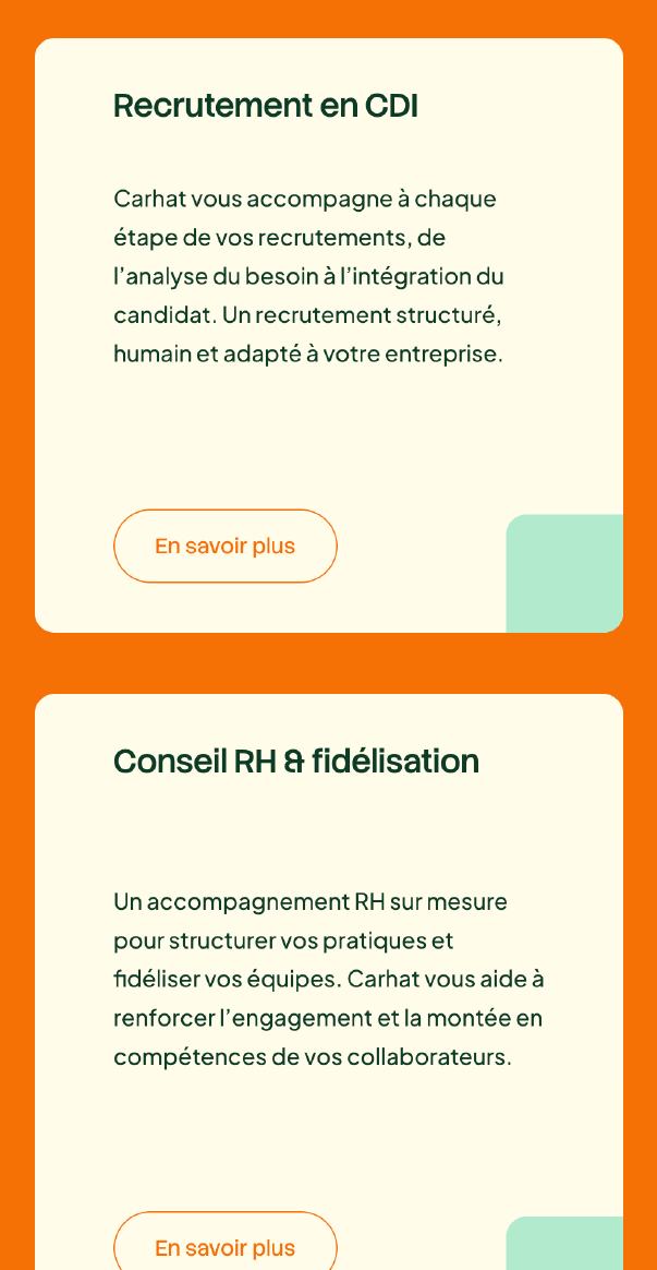 Webdesign sur mesure pour cabinet RH Carhat