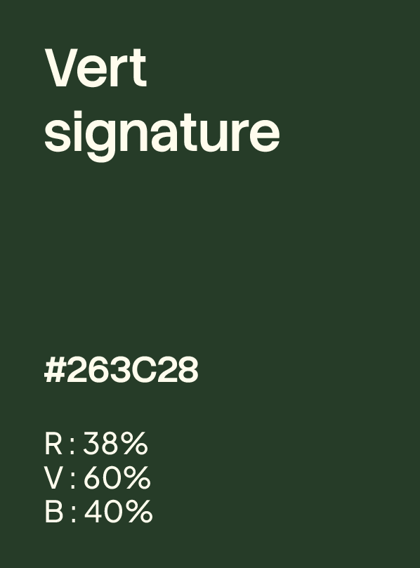 Couleur phare de Carhat, le vert signature