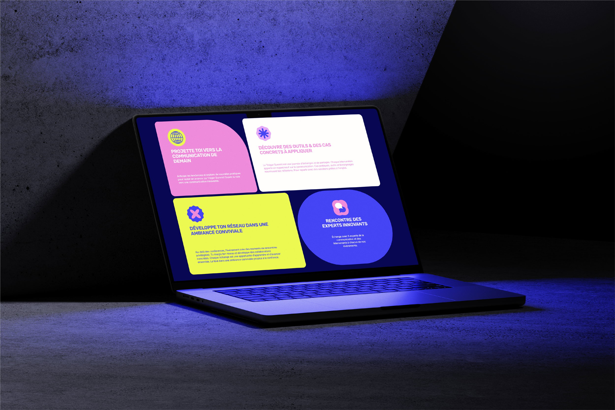 Événement Trégor Summit à Lannion : identité visuelle, site web et logo pour entrepreneurs et entreprises locales.