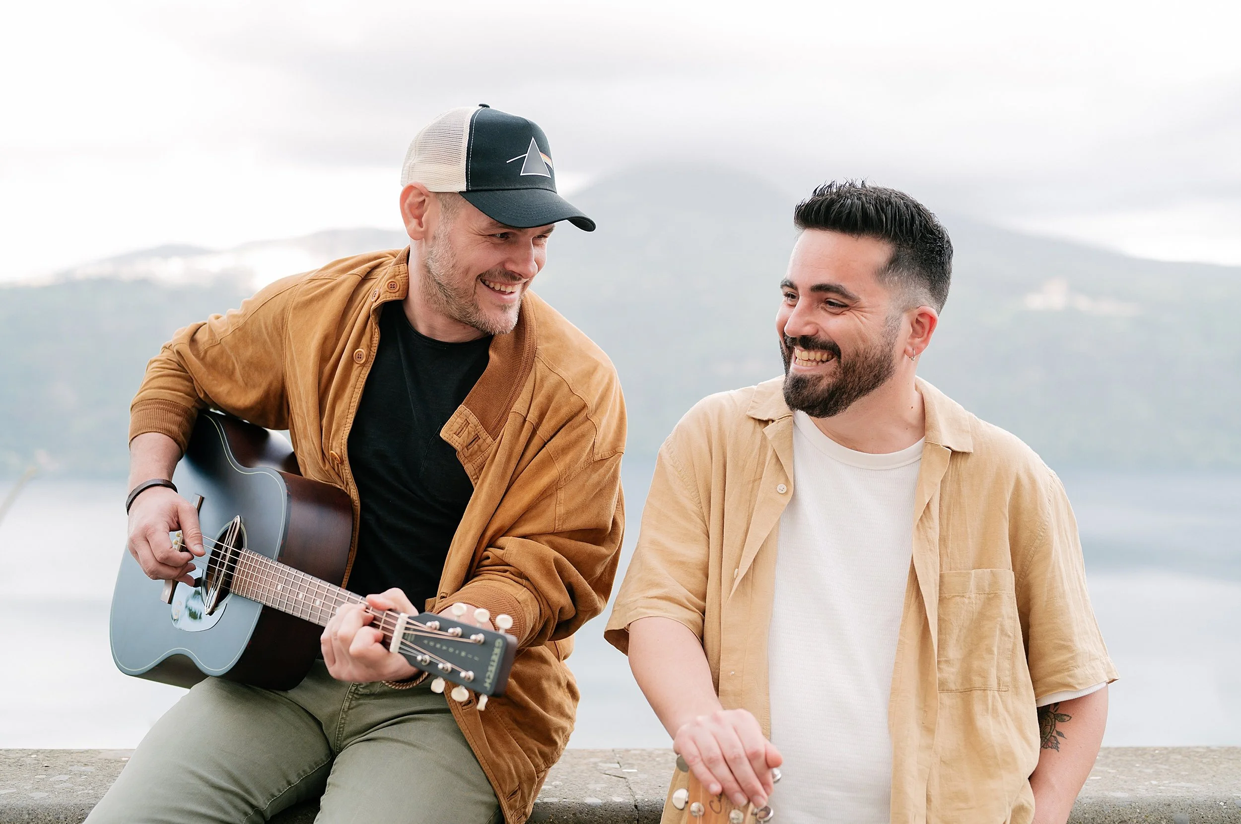 Italian acoustic musicians Akira Manera official editorial band portrait by Letizia Maccarini