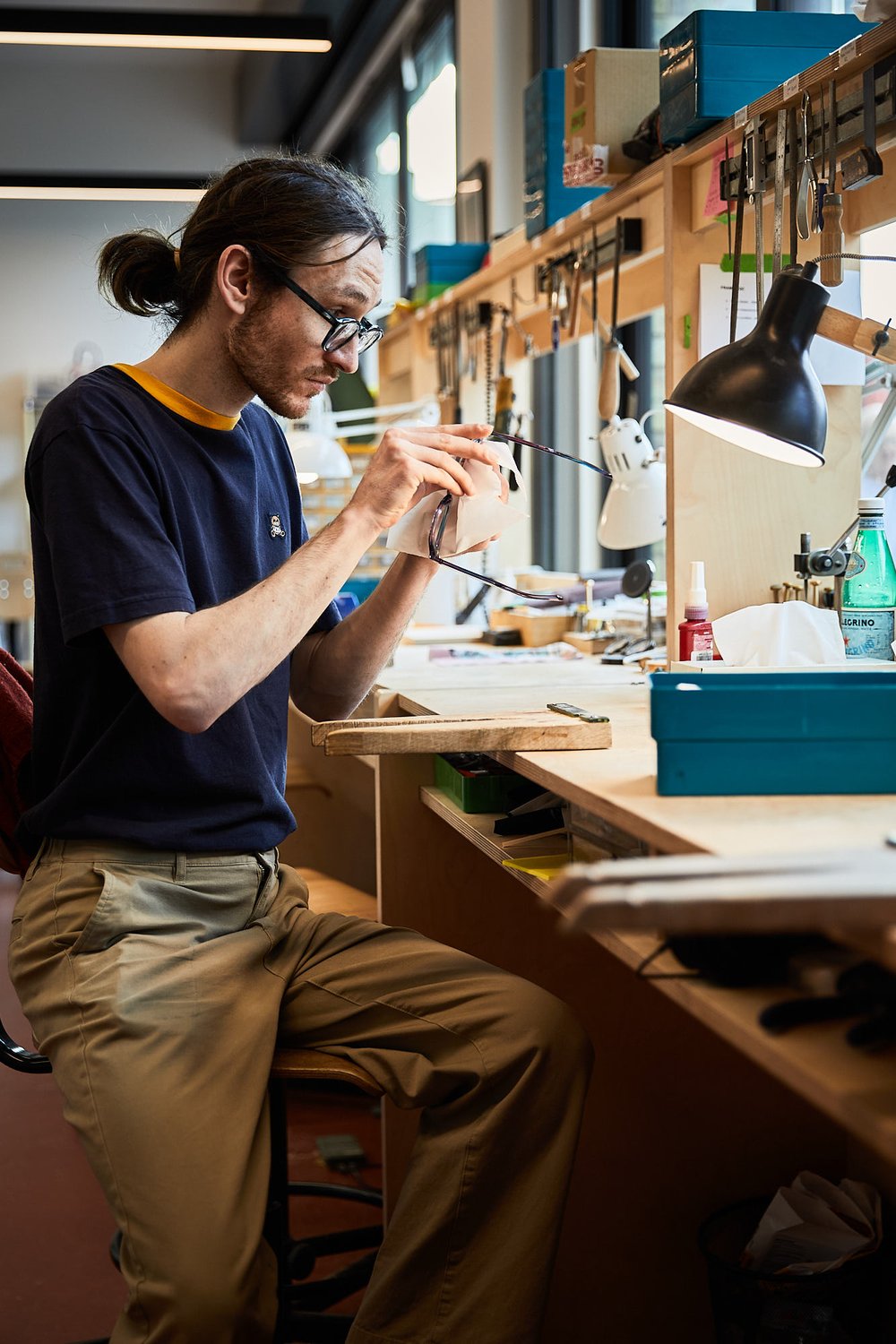 An environmental portrait of Will at Cubitts during a branding photo shoot.