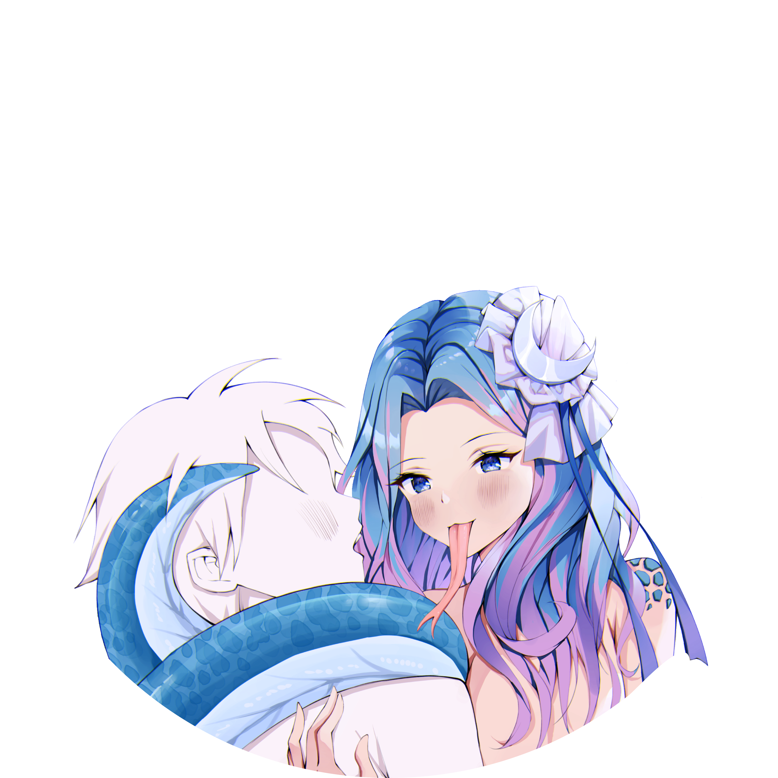 A Dominant Lamia Wrapping A Human in Her Coils