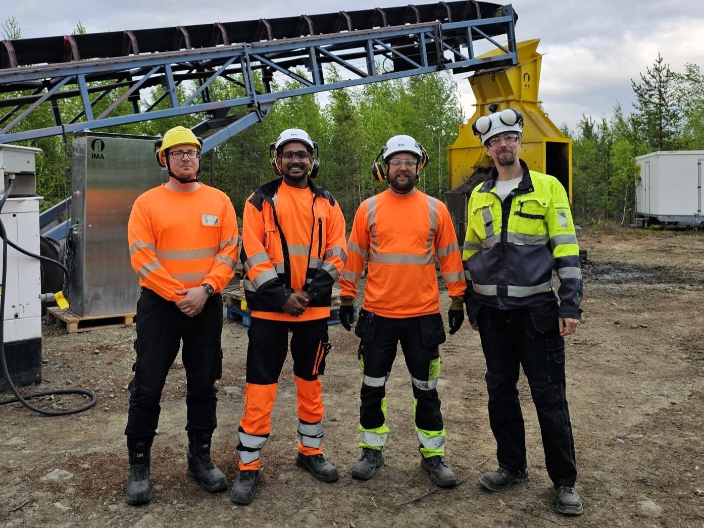 IMA Engineering team at the mine site during product implementation