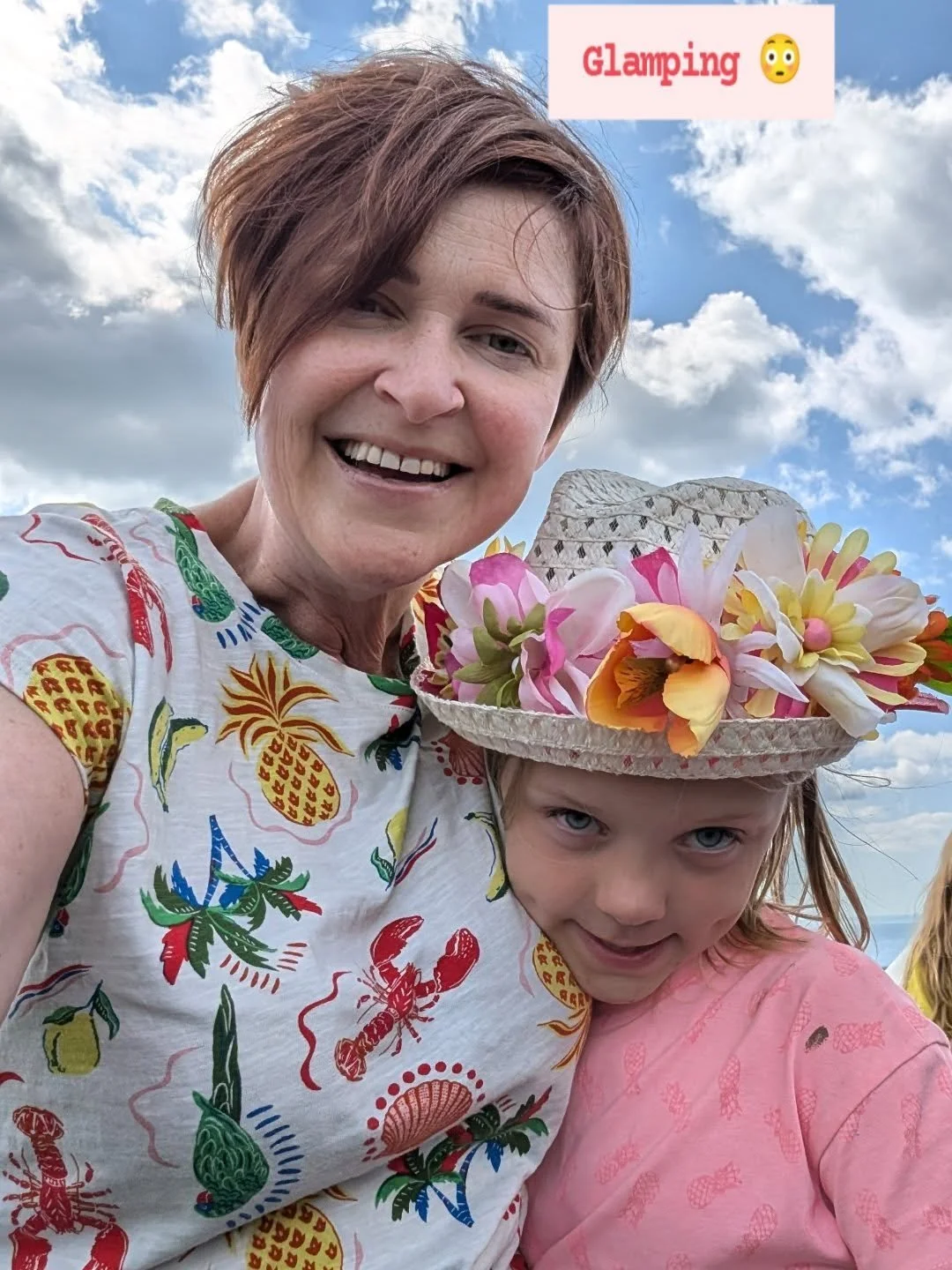 I've had to embrace the natural look over the last couple of days as I took the children ✨glamping✨ with some friends. It was, in fact,  anything but glamorous (as you can see, with the exception of my daughter's hat) and reaffirmed that I'm not a na