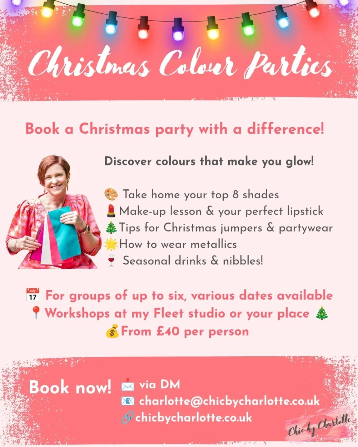 Fancy a Christmas party with a difference? 
#colouranalysis #christmaseventshampshire #surreymums #hampshiremums