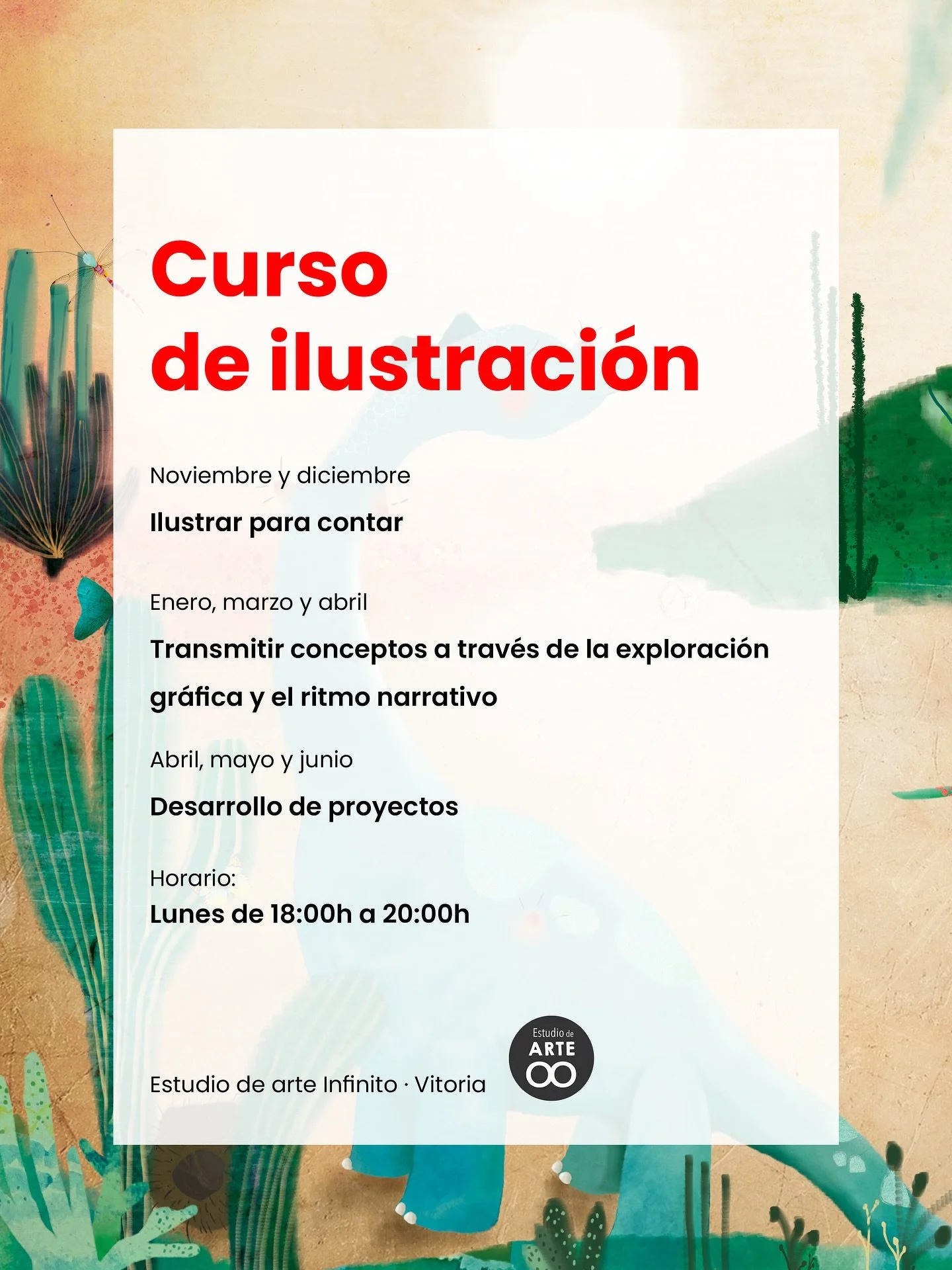 &iquest;Te apasiona la ilustraci&oacute;n y quieres dar un paso m&aacute;s?  En el Estudio de arte Infinito, en Vitoria comienza Ilustrar para contar, un curso anual para descubrir tu voz art&iacute;stica a trav&eacute;s de la experimentaci&oacute;n,