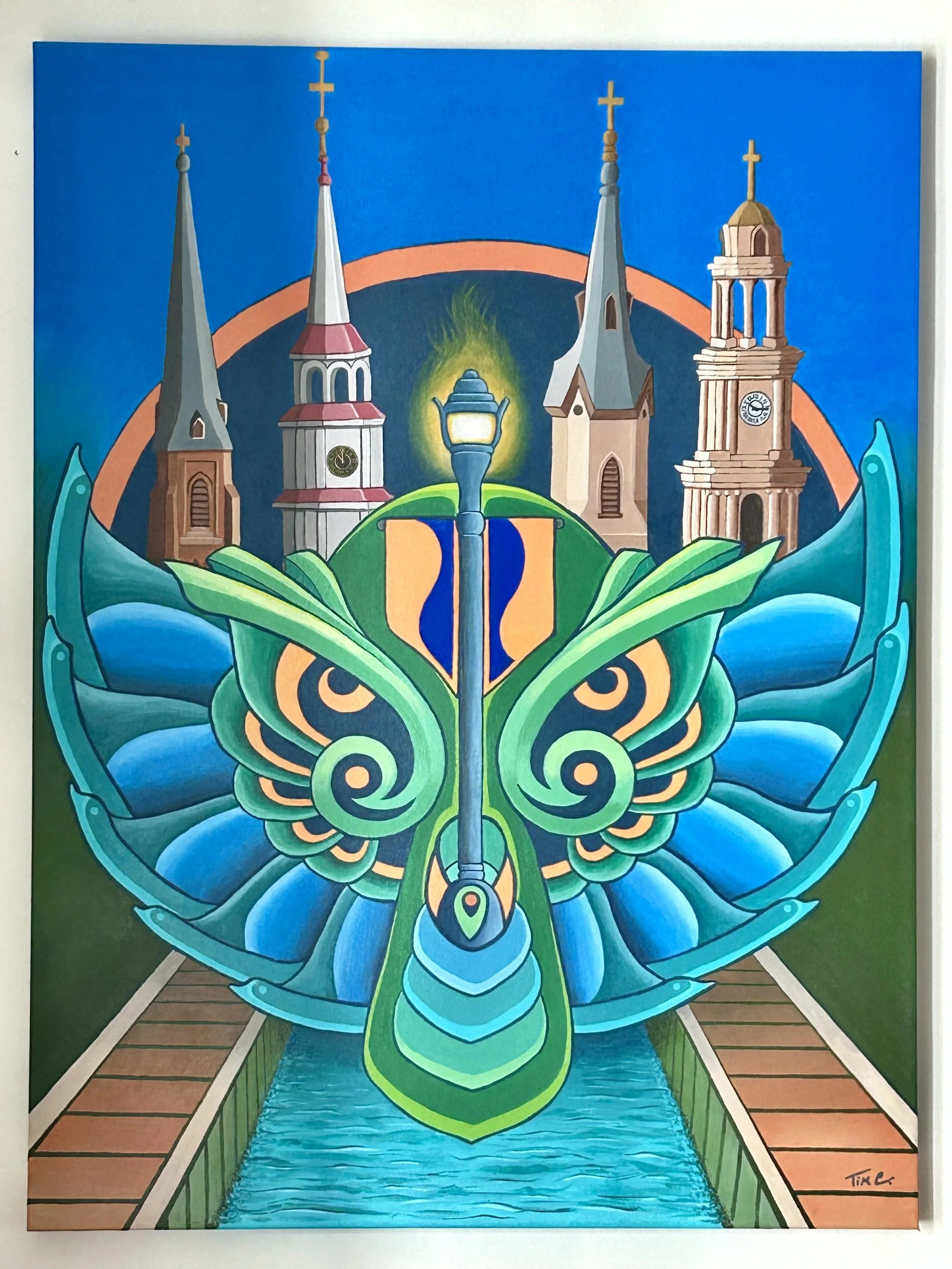 Historic Downtown Frederick-inspired painting for a lovely family 
