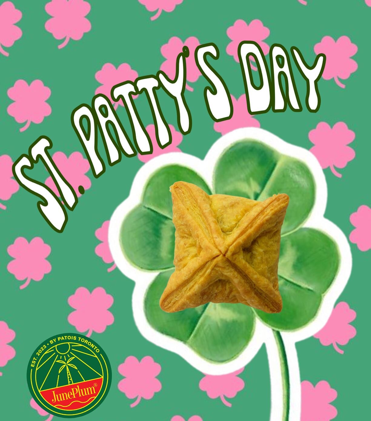 A JunePlum Patty is like a four leaf clover: 
It&rsquo;s got four corners
And it&rsquo;s good LUCK! 

Happy St. PATTY&rsquo;S Day. Stop on by for a JunePlum Patty and and a beer. 

#stpatty #stpattysday #torontoeats #yum #juneplum #juneplumpatty #jam