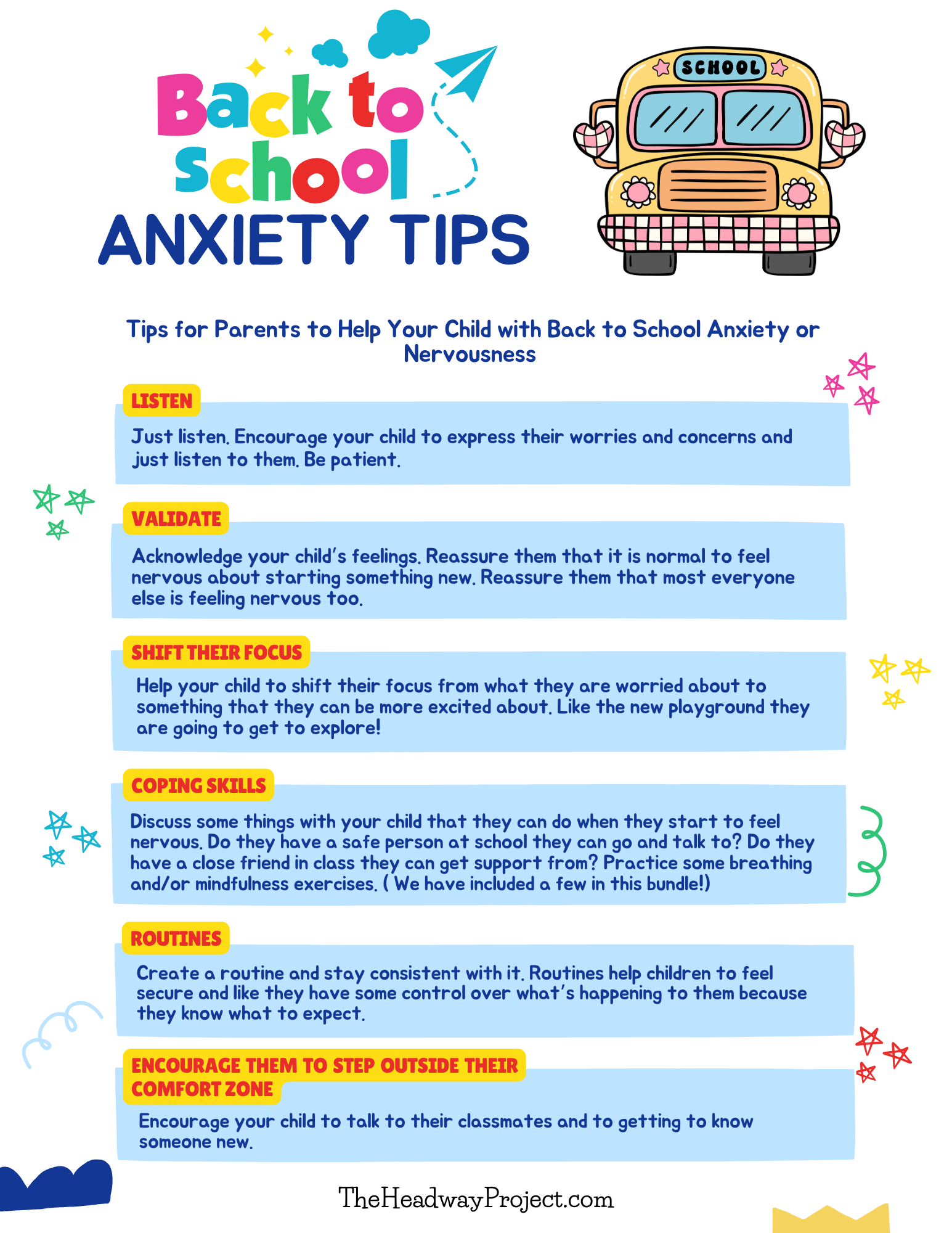 Back to School Anxiety Tips for Parents