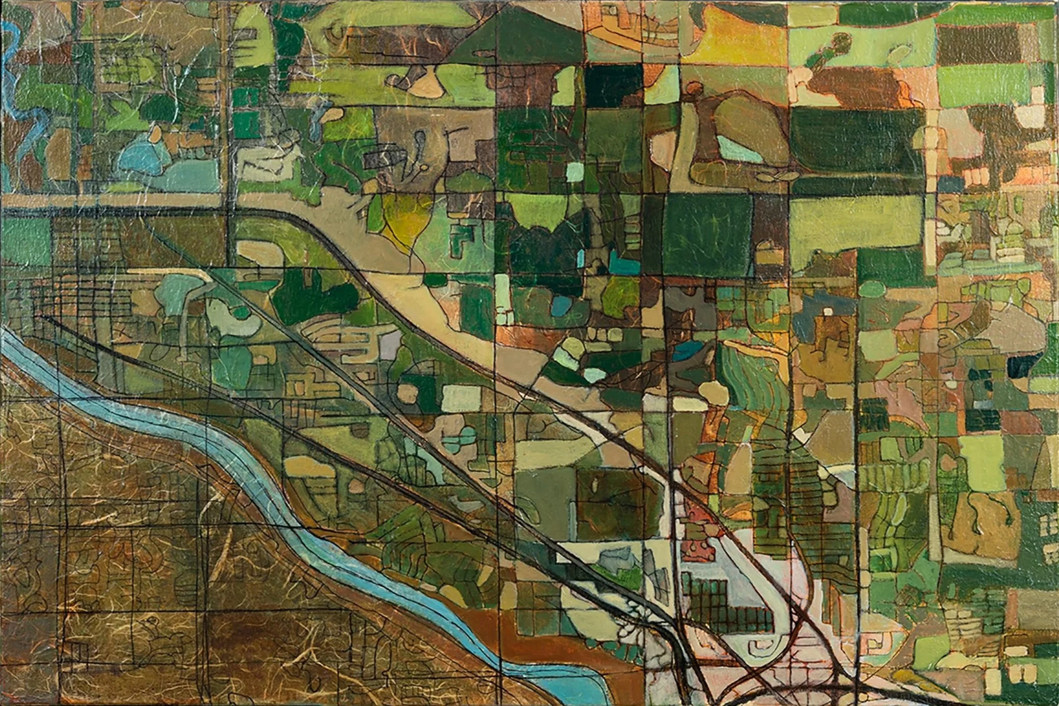 River of Dreams 1 | acrylic/ink mix on panel | 
24 x 18 x 2"