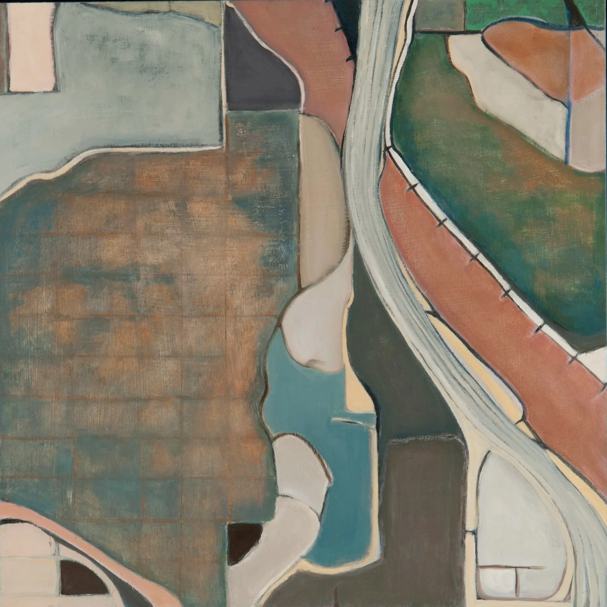 Aerial 1 | oil on panel | 24x24x2"