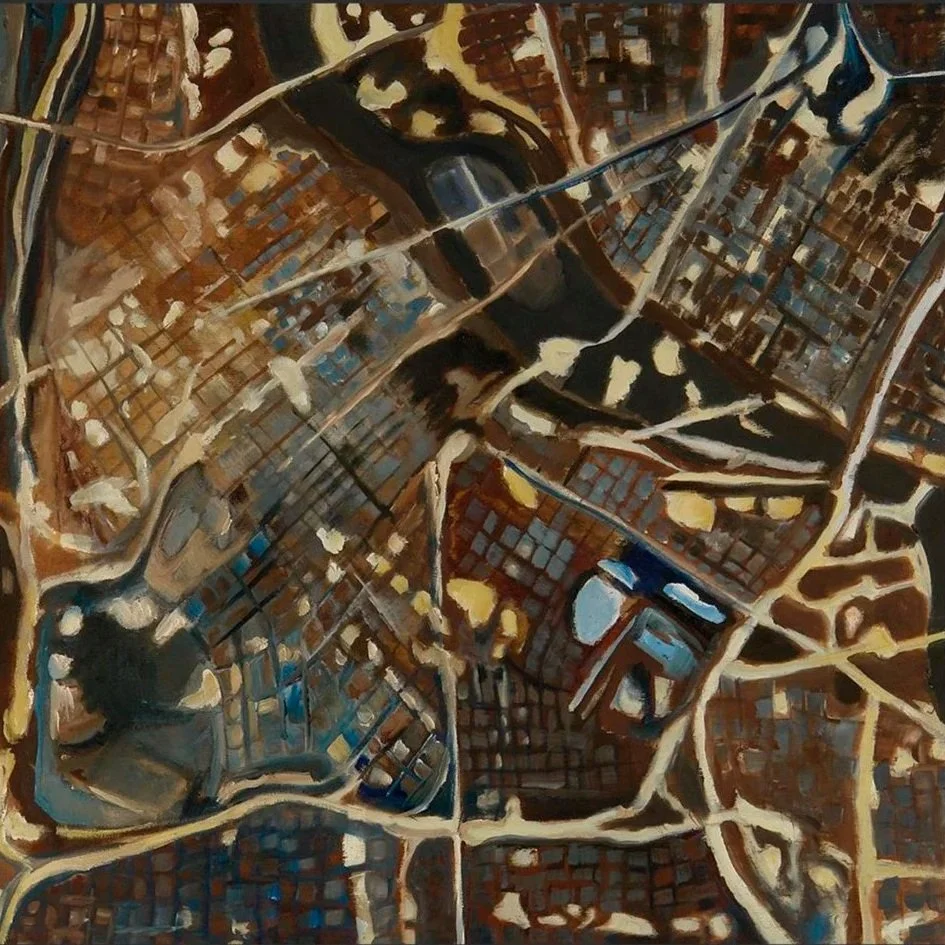 Aerial 2 | oil on panel |24x24x1.5"