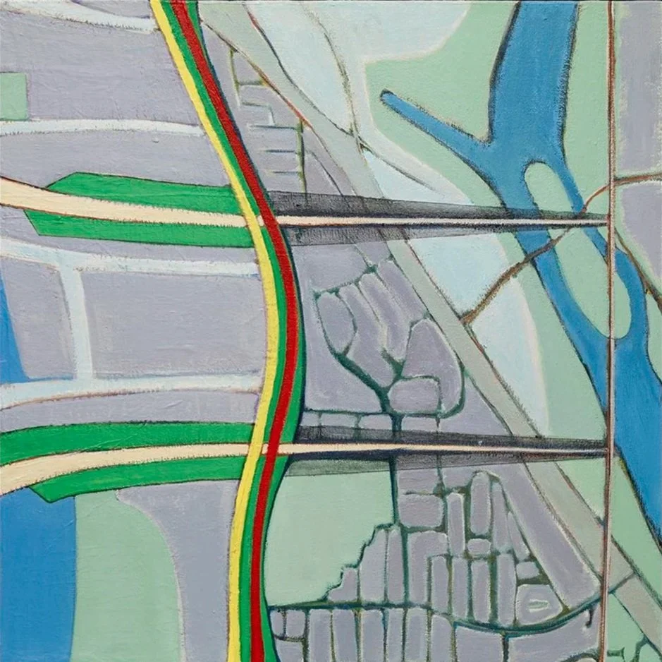 Choices | acrylic, paper on canvas | 24x26x2"