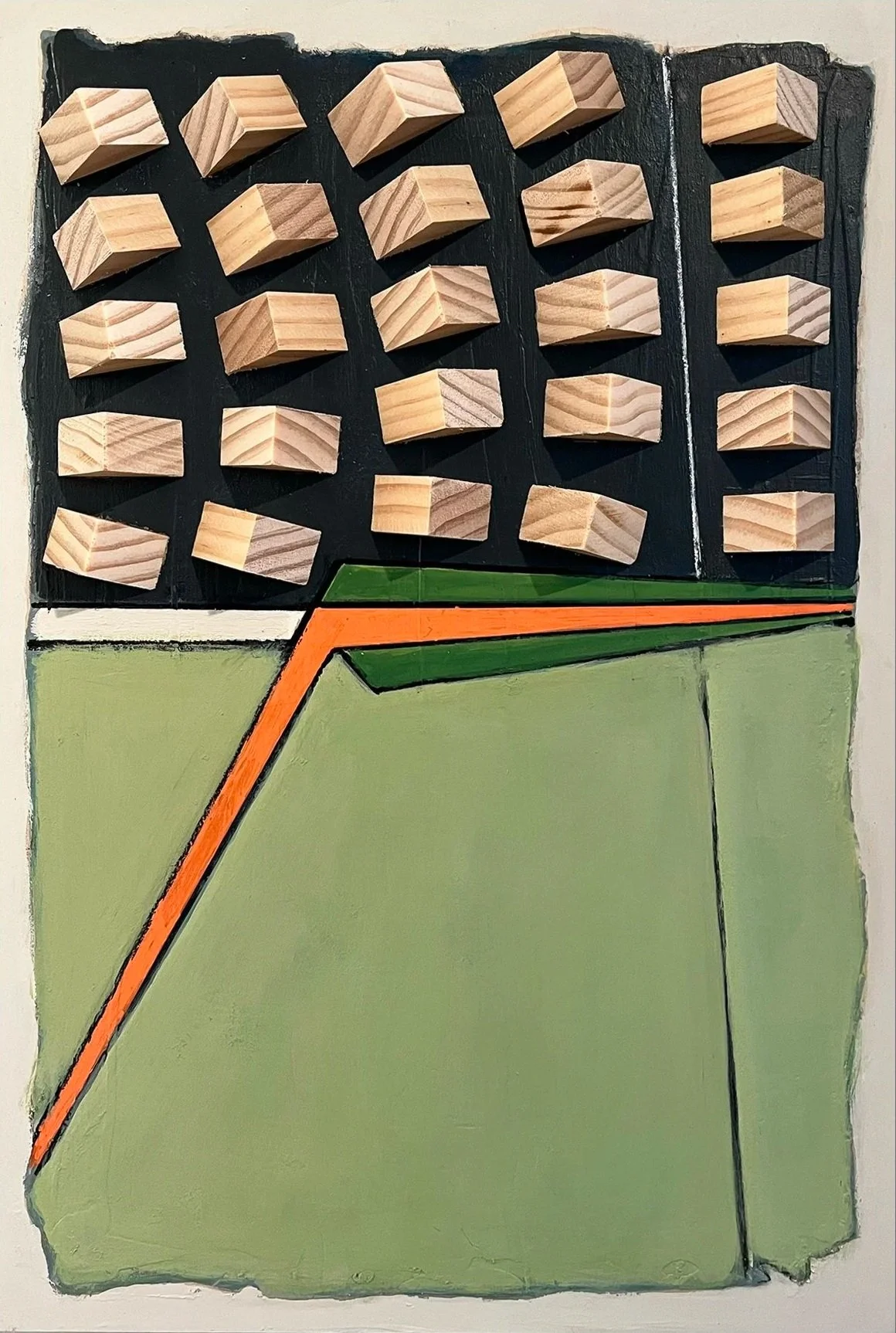 New Developments 2 | Wood, house paint, 12x18x2"