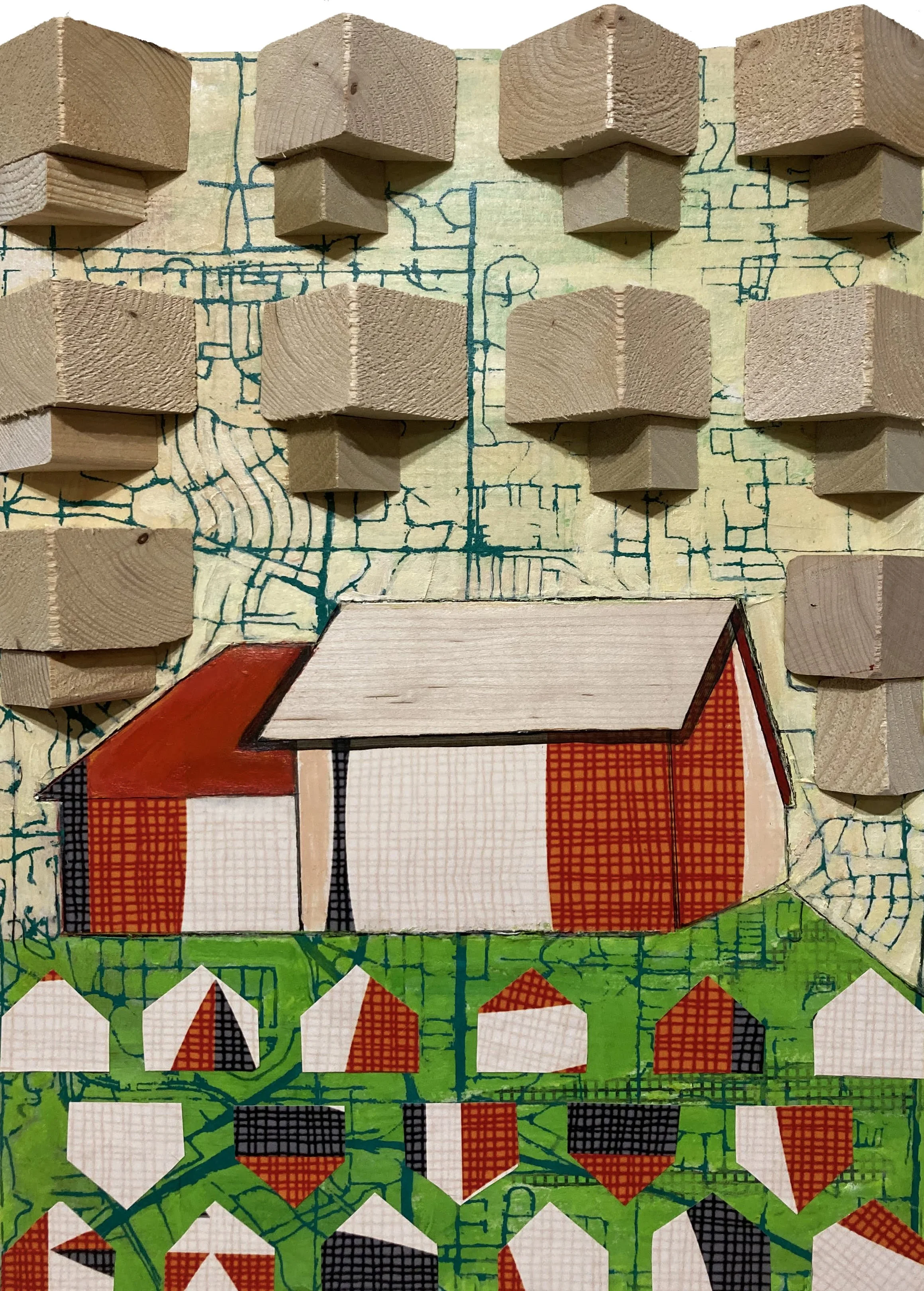 Matchy-Matchy | mixed media/assemblage | 12 x 16 x 3"