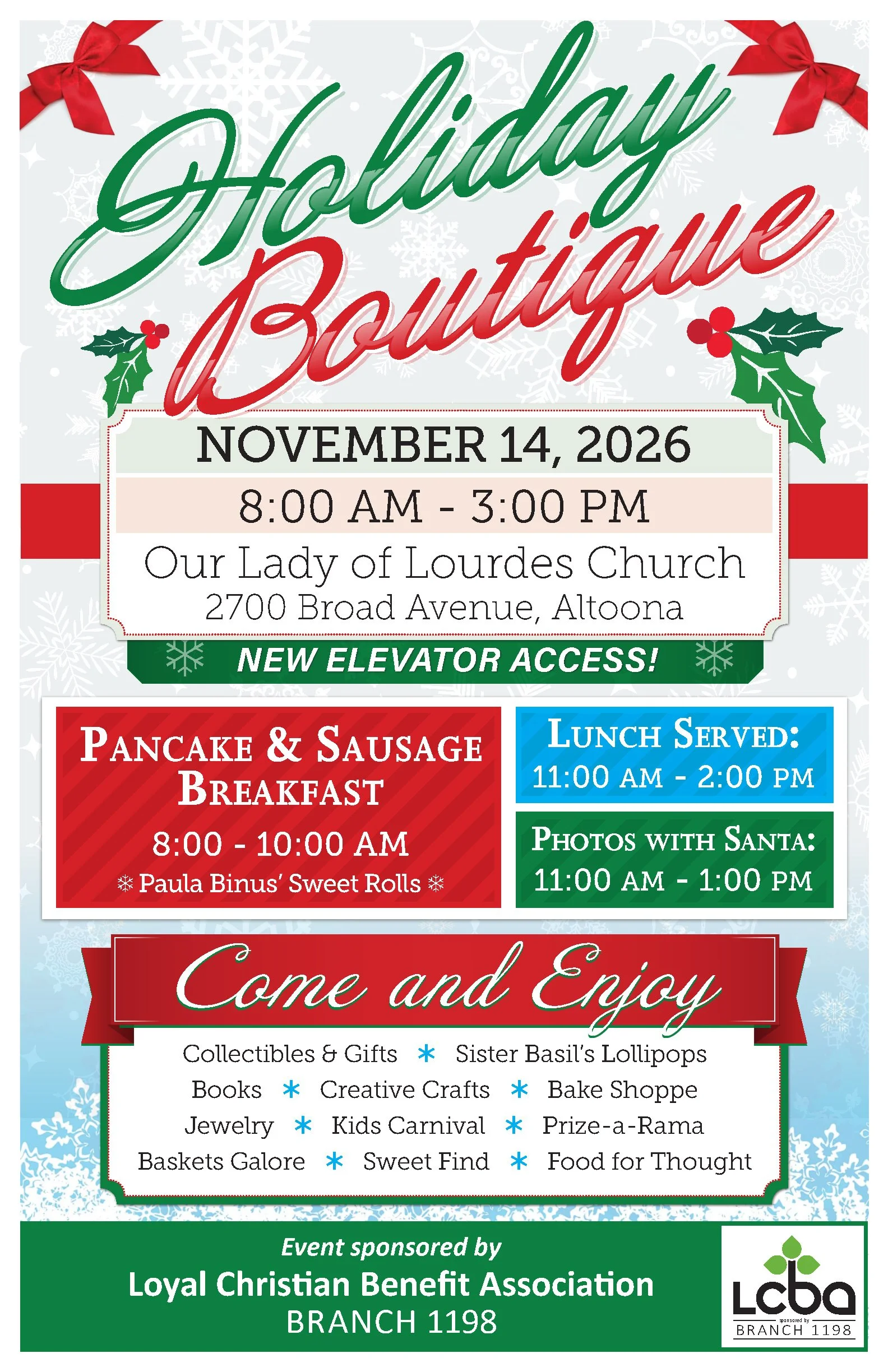 Holiday Boutique - Branch 1198 - Altoona, PA