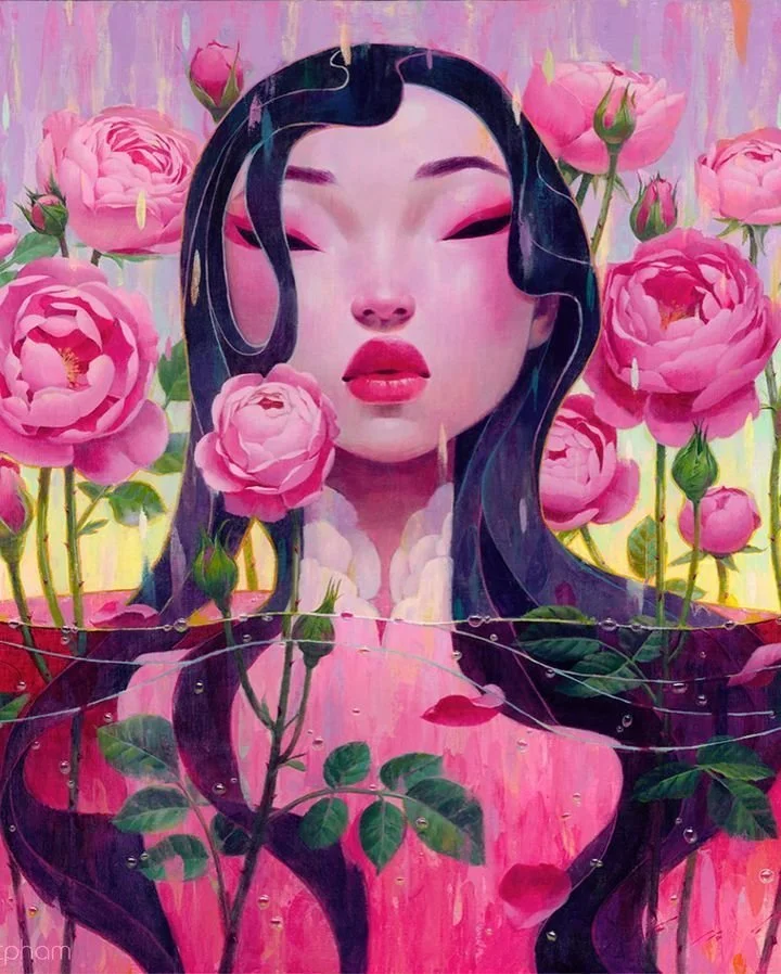 rosa de agua artmuse neon y vino painting.jpeg