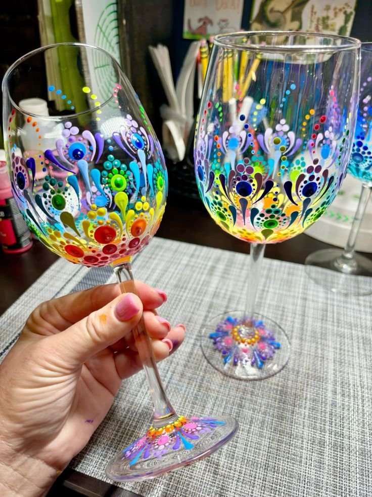 Rainbow Mandala Wine Glasses artmuse copa de vinojpeg.jpeg
