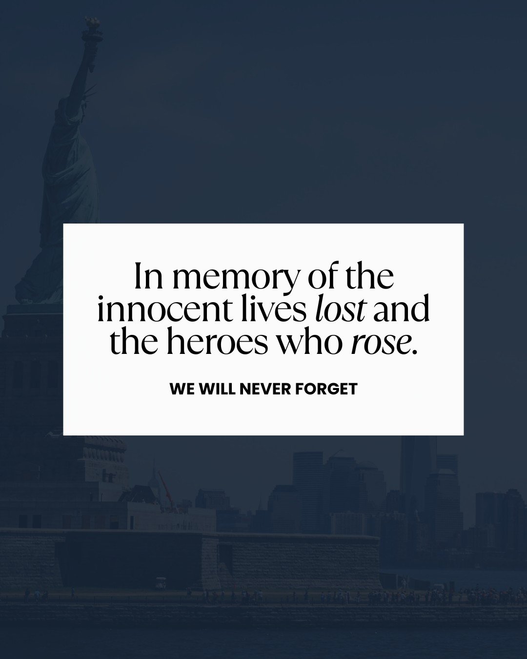 Join our team in taking a moment of silence today in remembrance of the victims 23 years ago. 🤍