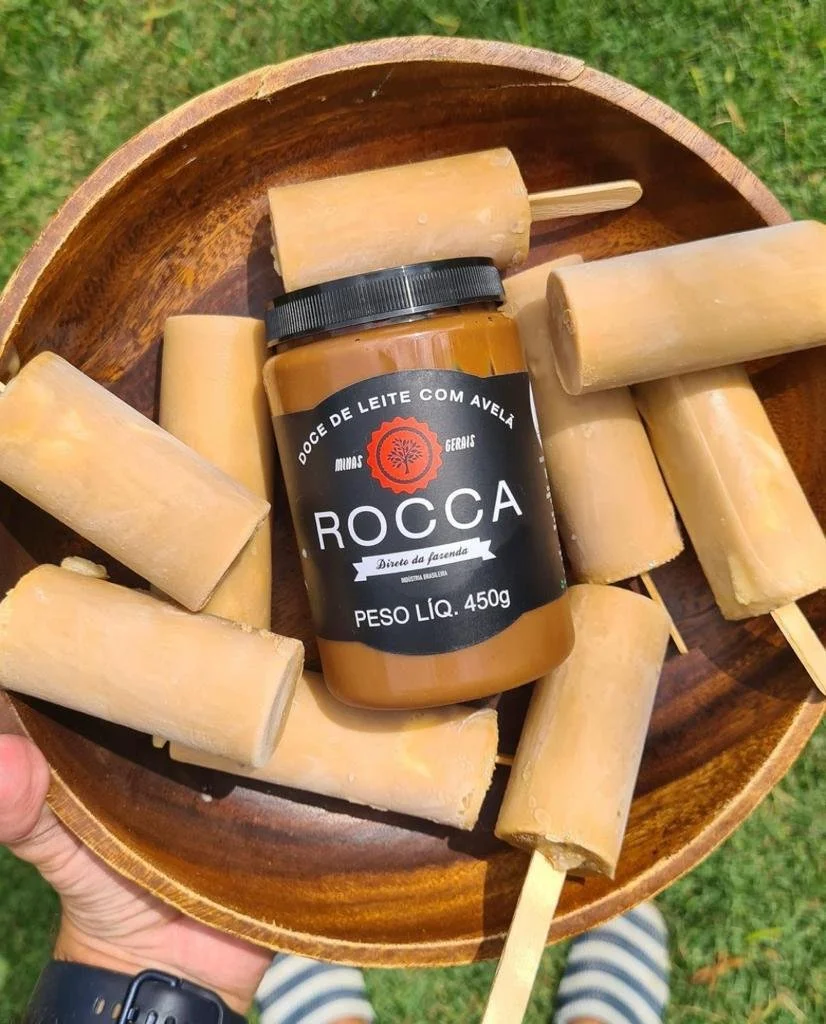Receita Rocca Doce de Leite com sorvete