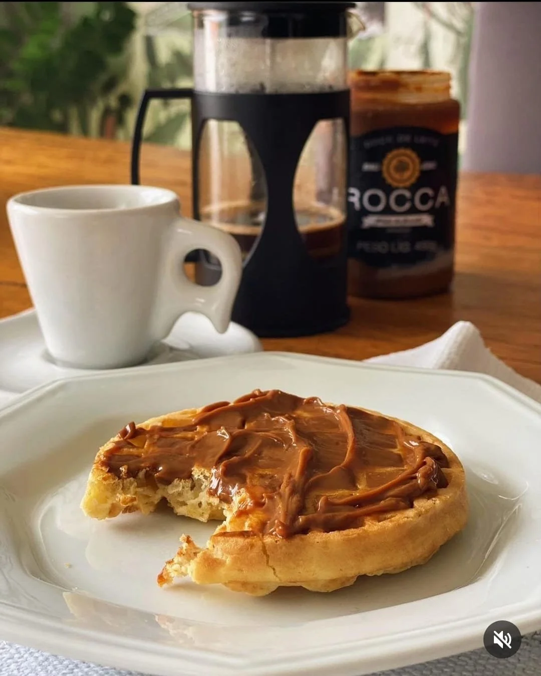 Receita Rocca Doce de Leite com waffle